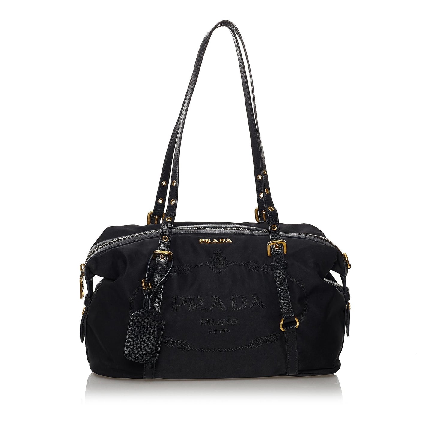 Prada Canapa Tessuto Shoulder Bag Shg Logo