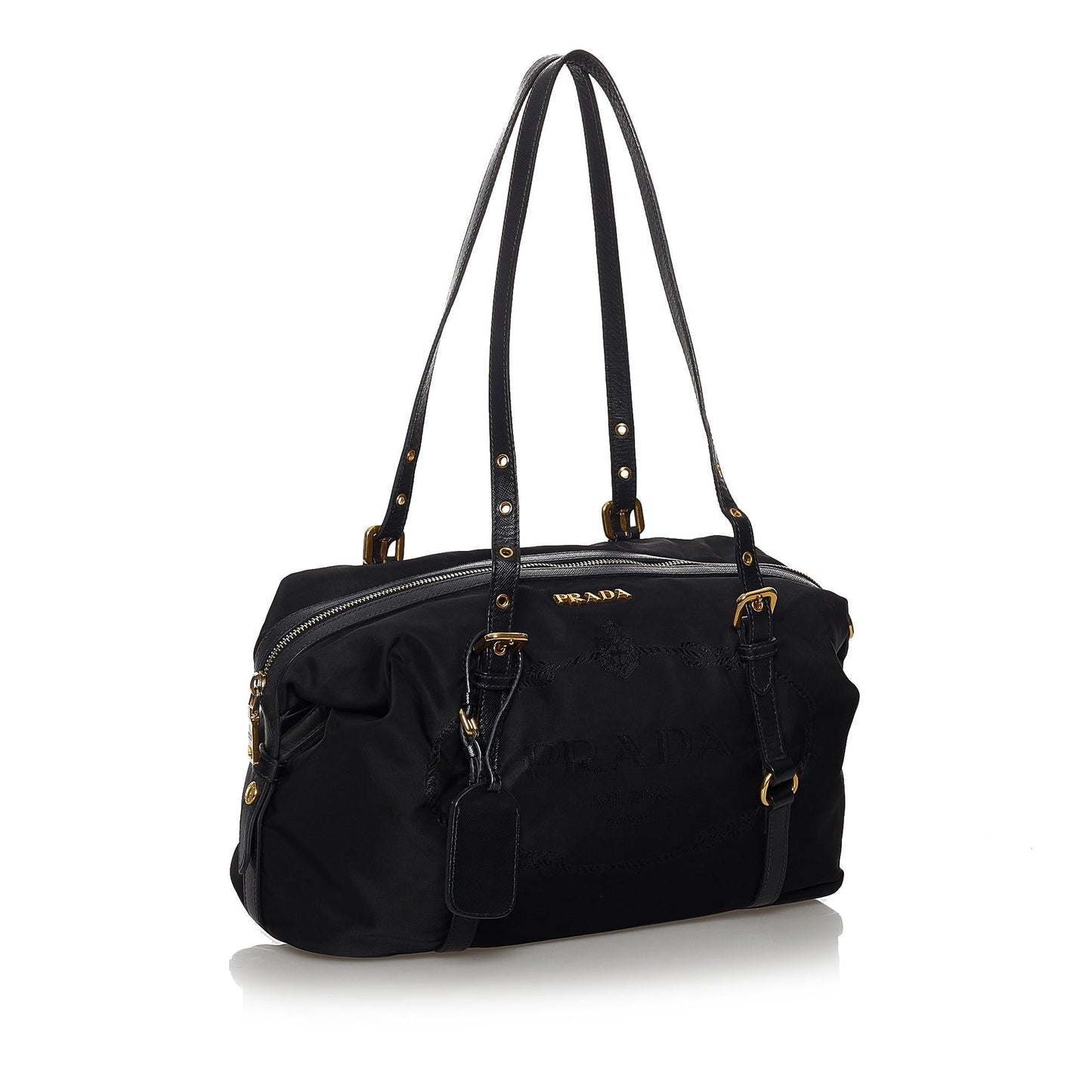 Prada Canapa Tessuto Shoulder Bag Shg Logo