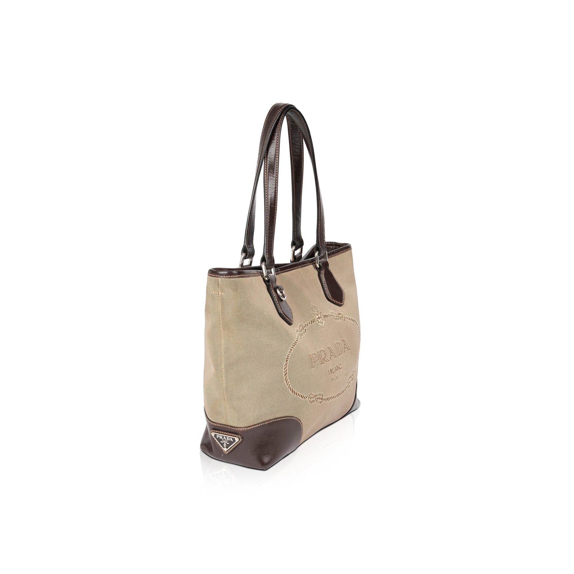 Prada Canapa Tote Handbag Logo Tote Bag