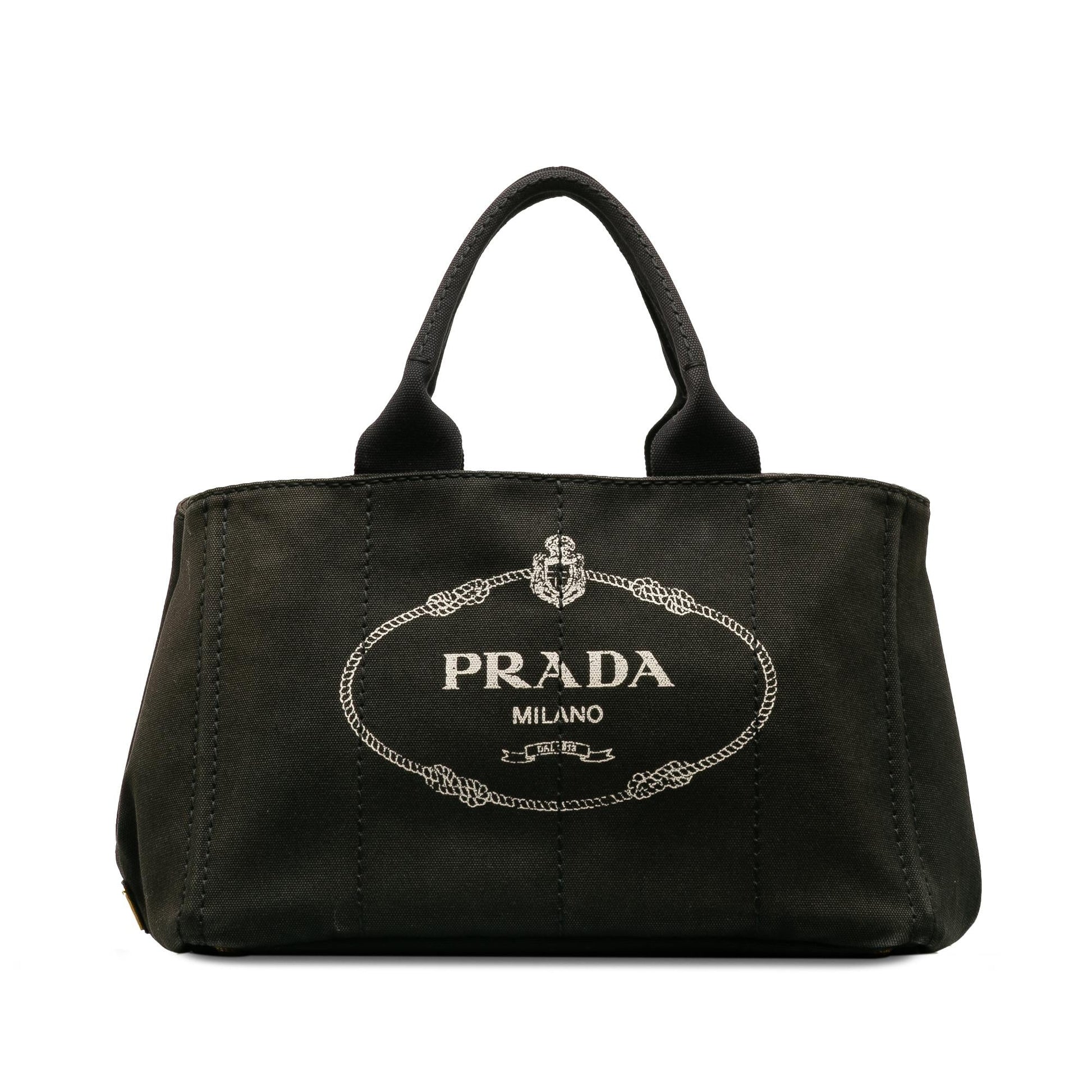 Prada Canapa Tote Shg Vwfvdj Logo Tote Bag