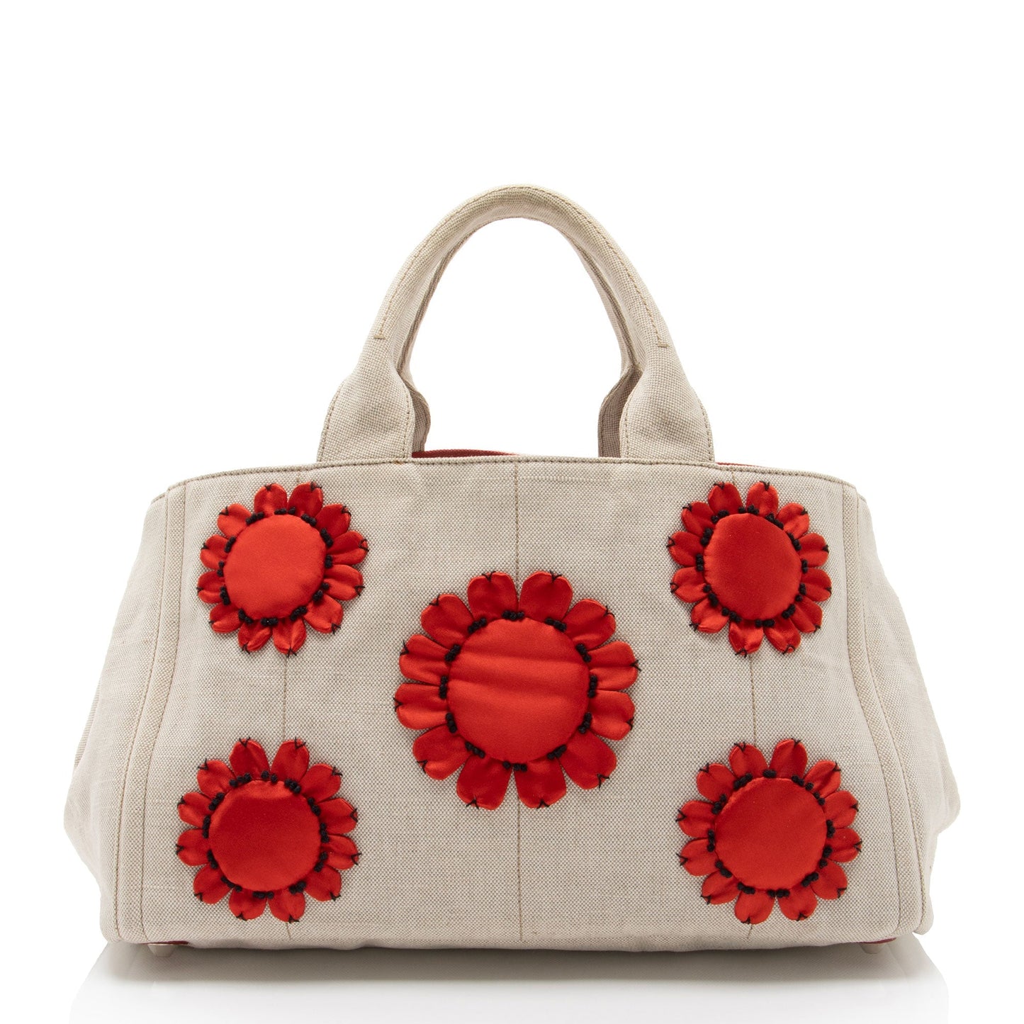 Prada Canapa Mistollino Floral Tote Shf Pjkncp Tote Bag