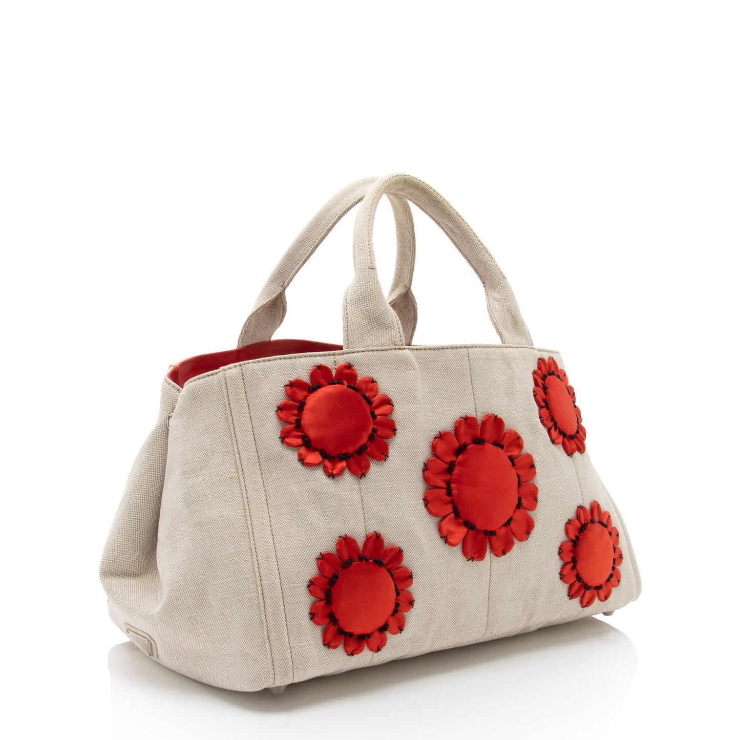Prada Canapa Mistollino Floral Tote Shf Pjkncp Tote Bag