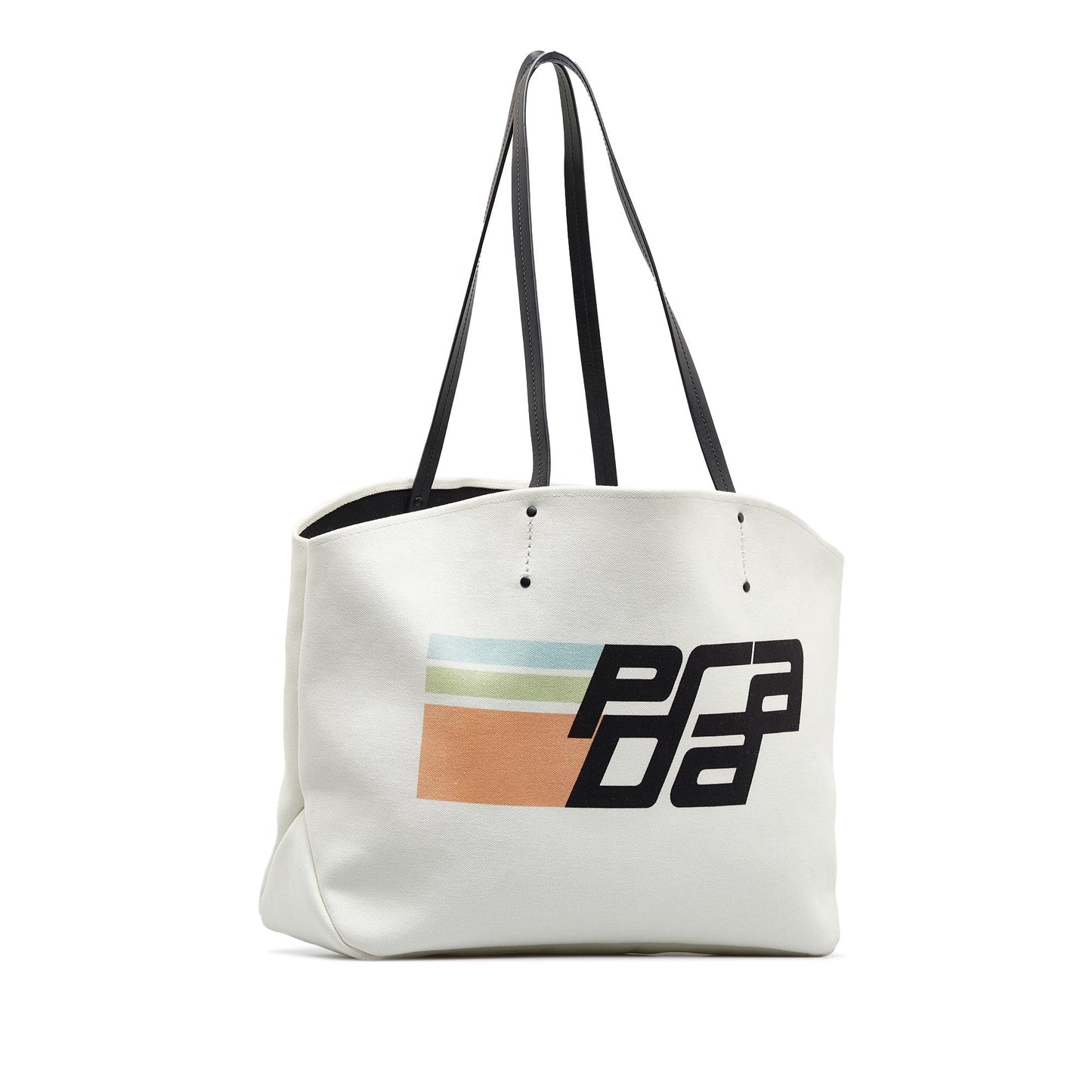 Prada Canapa Racing Shopping Tote Shg Fizopy Logo Tote Bag
