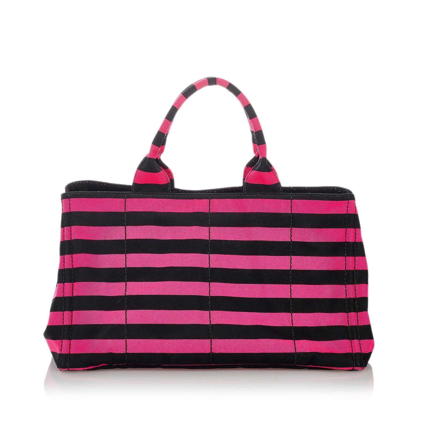 Prada Canapa Righe Stripe Tote Bag Shg