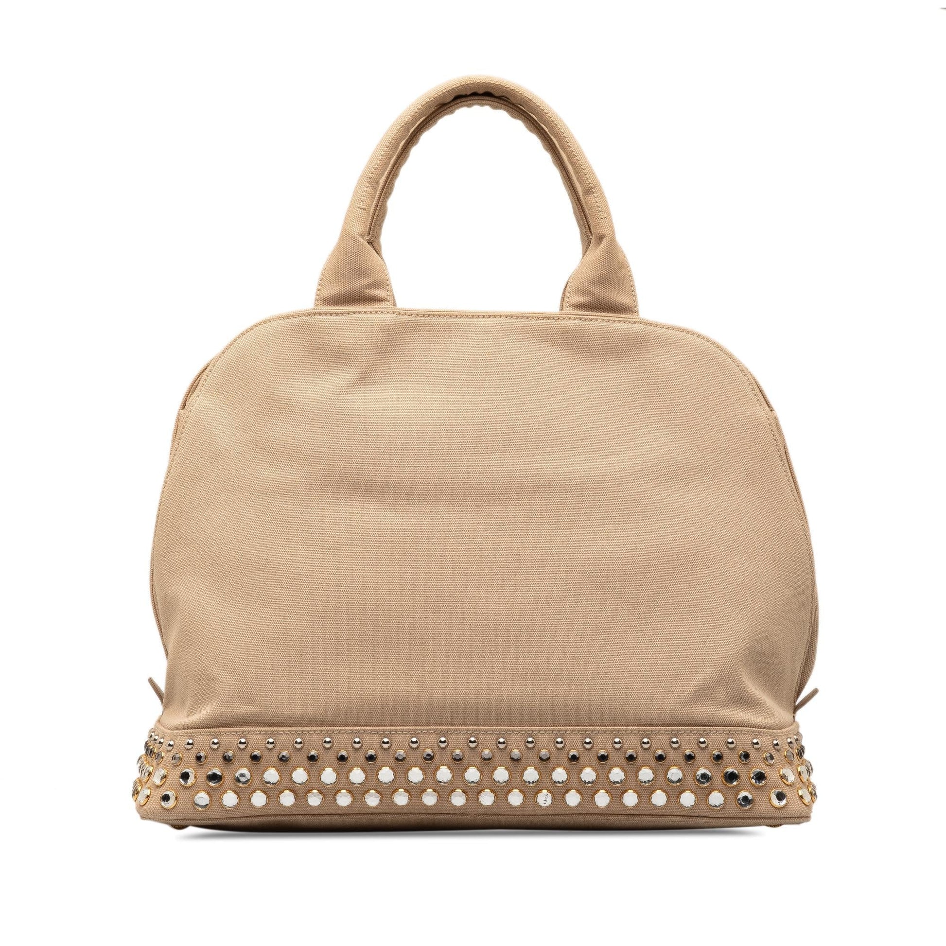 Prada Canapa Studded Dome Shopping Tote Tote Bag Tote Shg 6A5Qh2