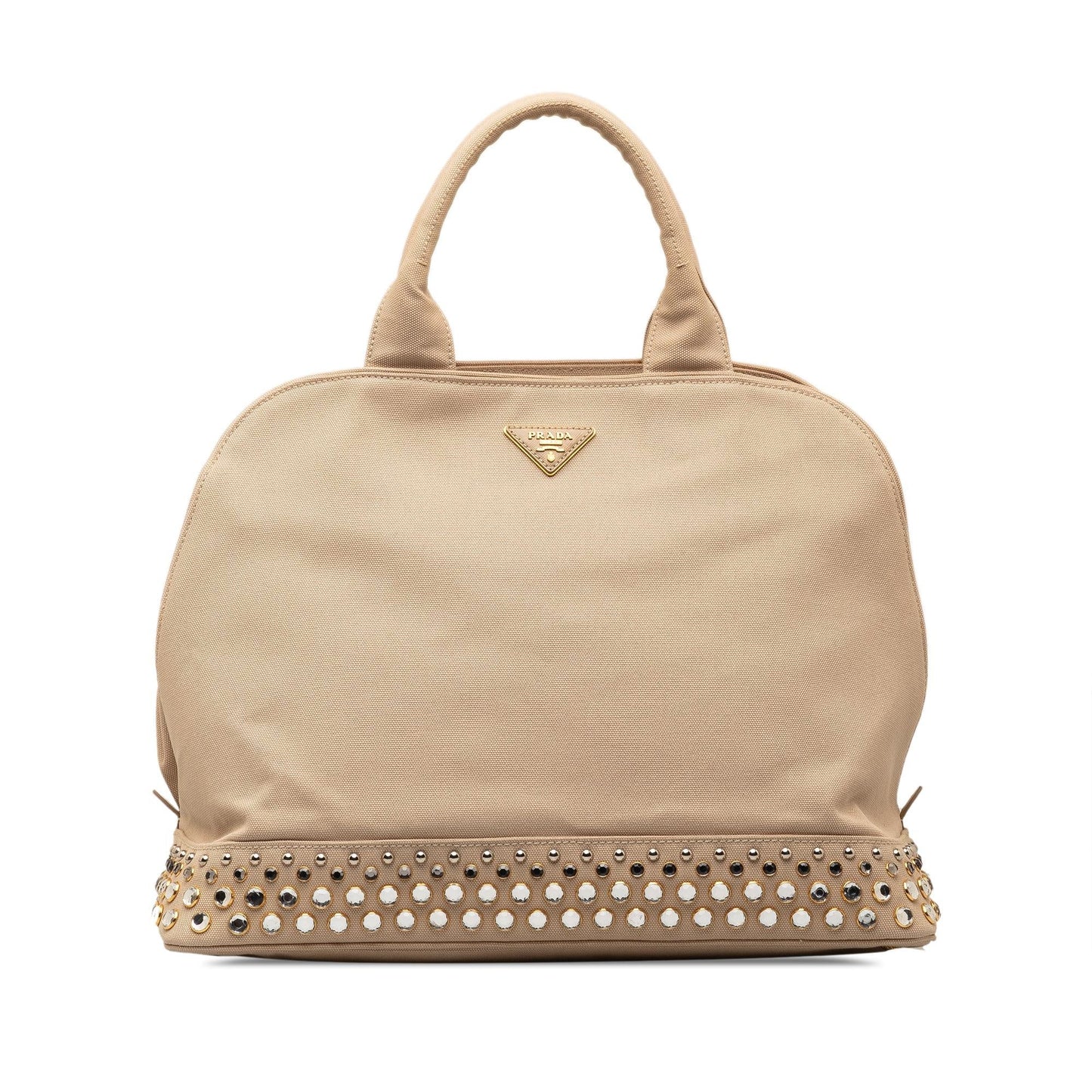 Prada Canapa Studded Dome Shopping Tote Tote Bag Tote Shg 6A5Qh2