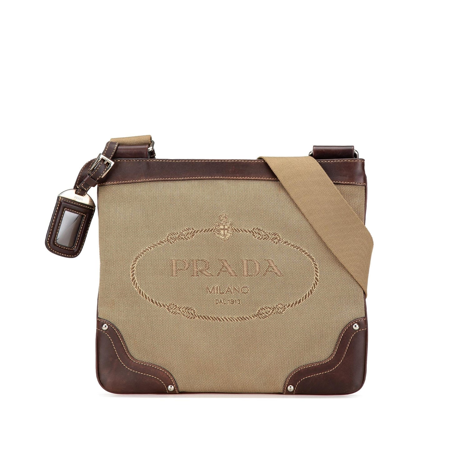 Prada Canapa Crossbody Canvas Logo Crossbody Bag Logo Crossbody 1