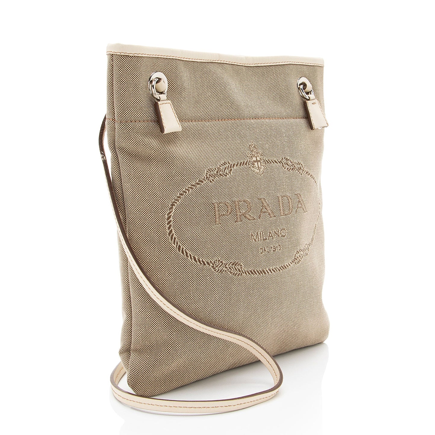 Prada Canapa Messenger Shf Oxqm2M Logo Shoulder Bag