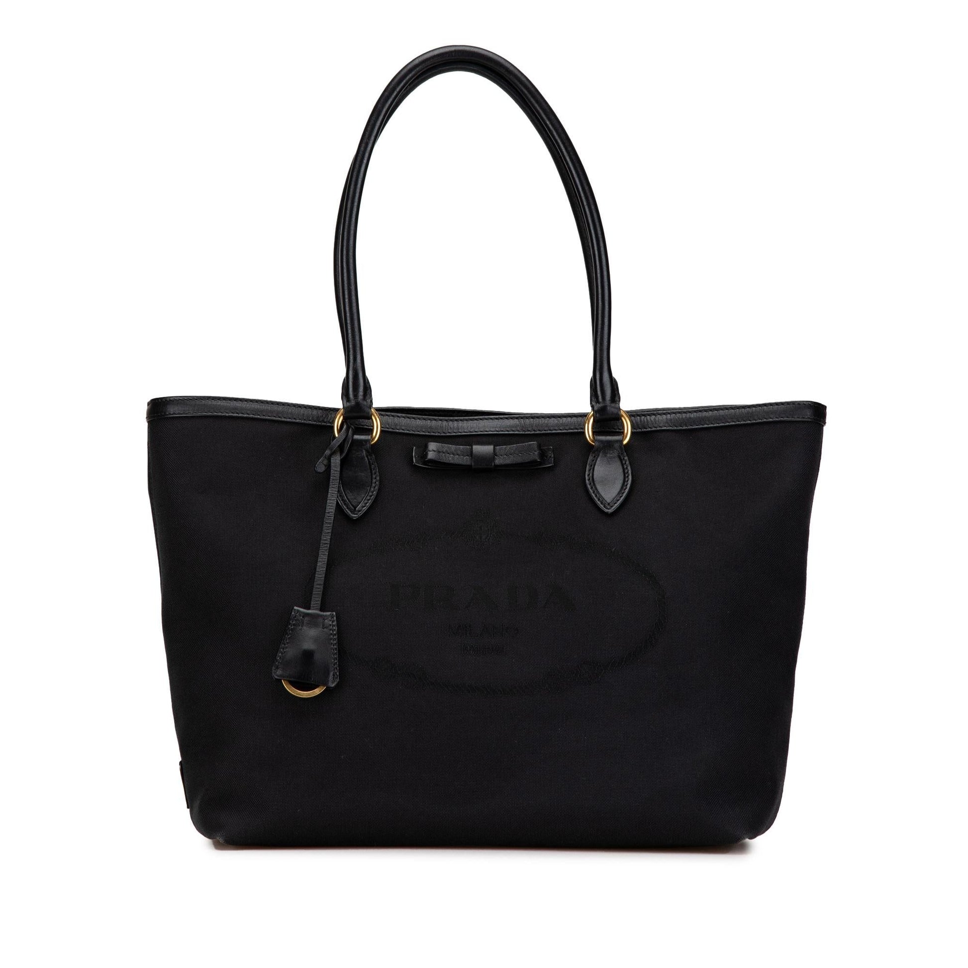 Prada Canapa Satchel Canvas Logo Satchel Bag Logo Satchel 1