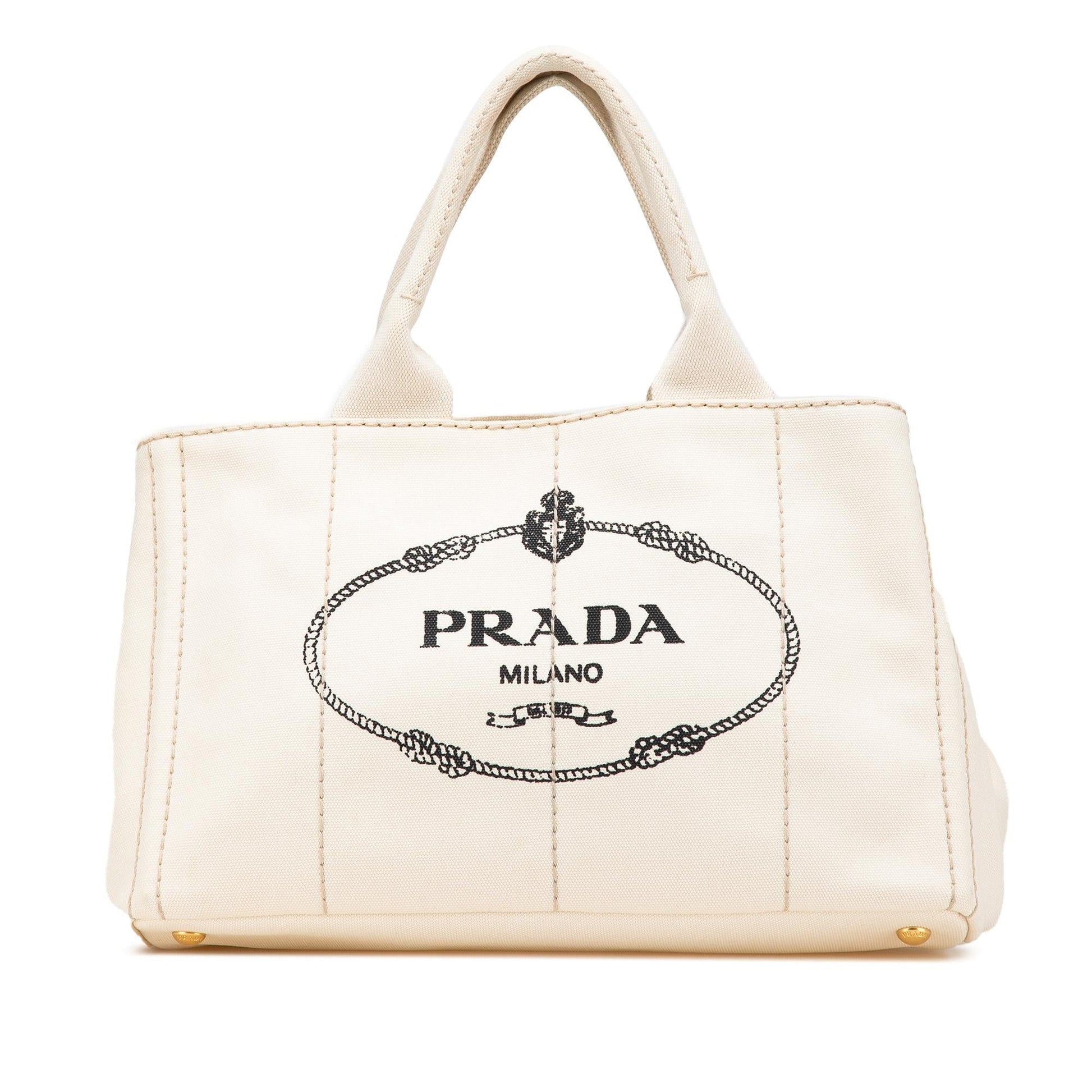 Prada Canapa Satchel Canvas Logo Satchel Bag Logo Satchel 7