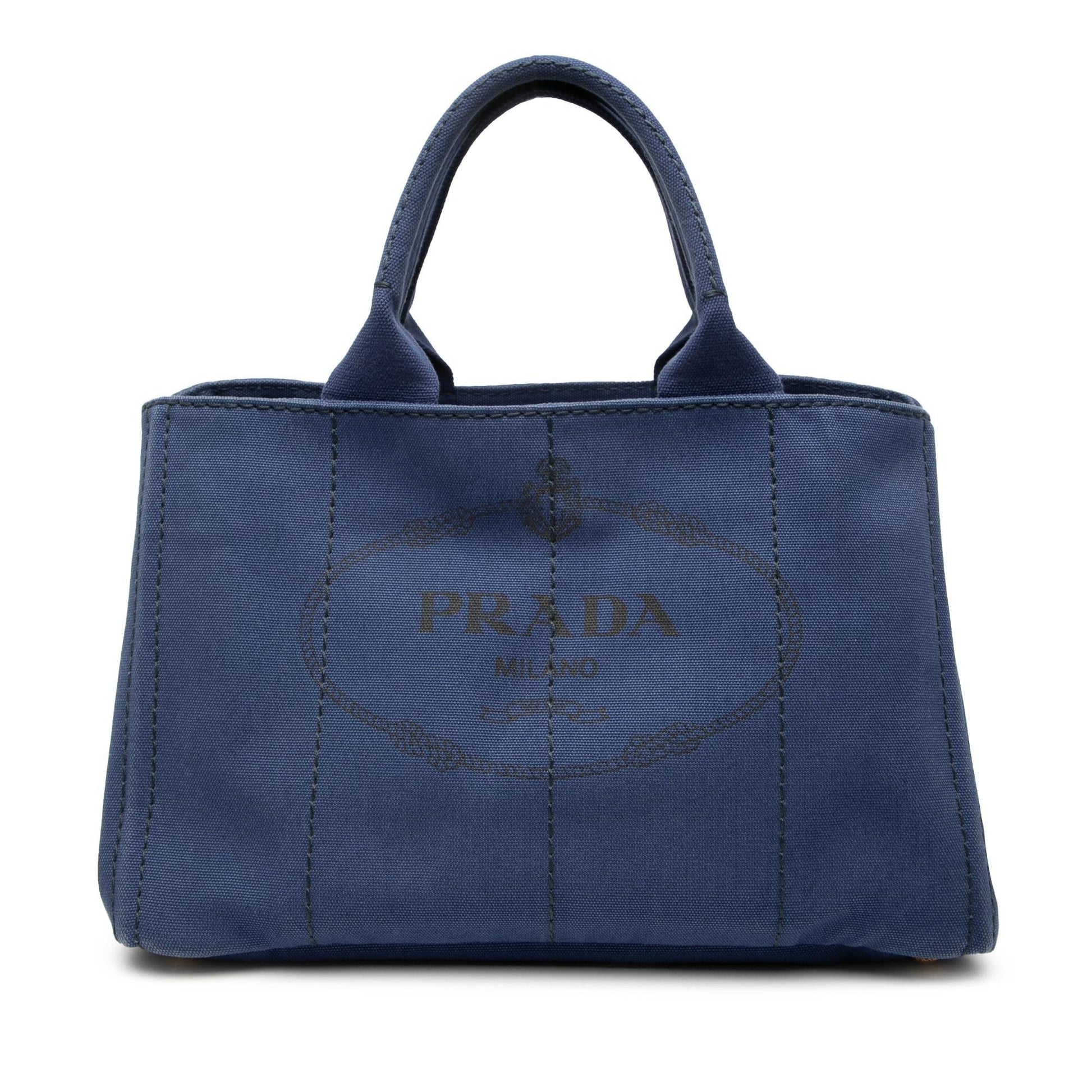 Prada Canapa Tote Canvas Logo Tote Bag Logo Tote 2