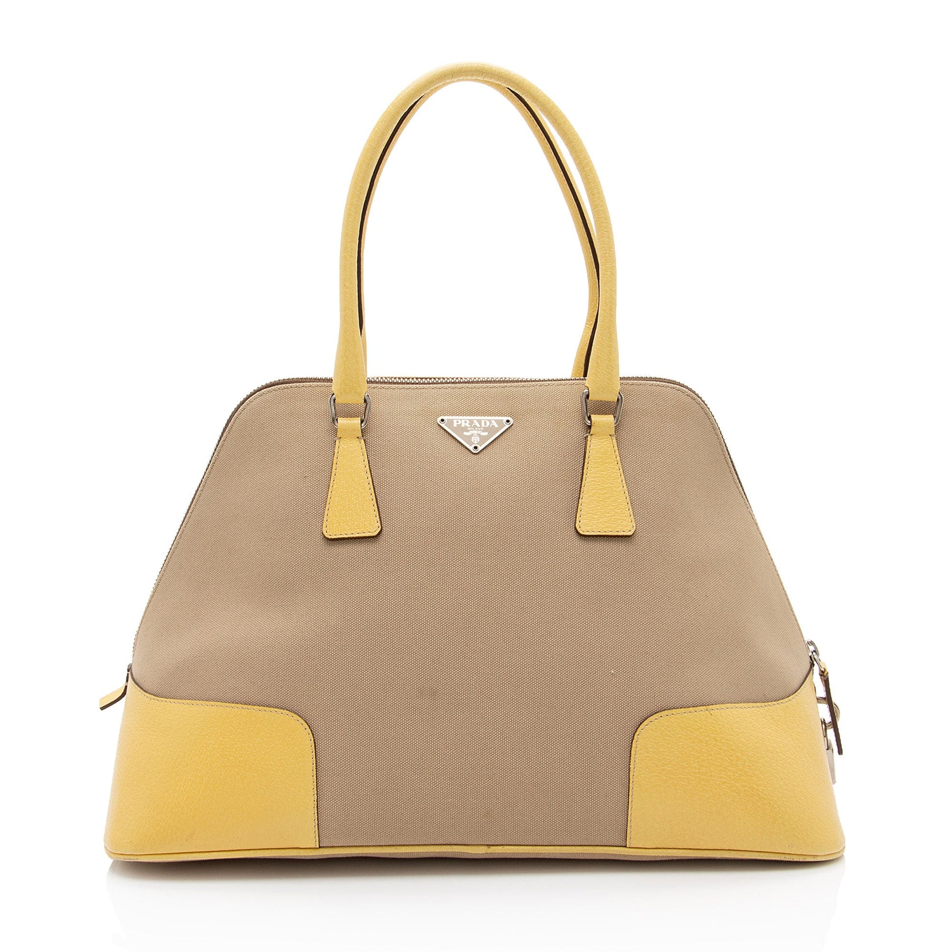 Prada Canapa Satchel Canvas Satchel Bag