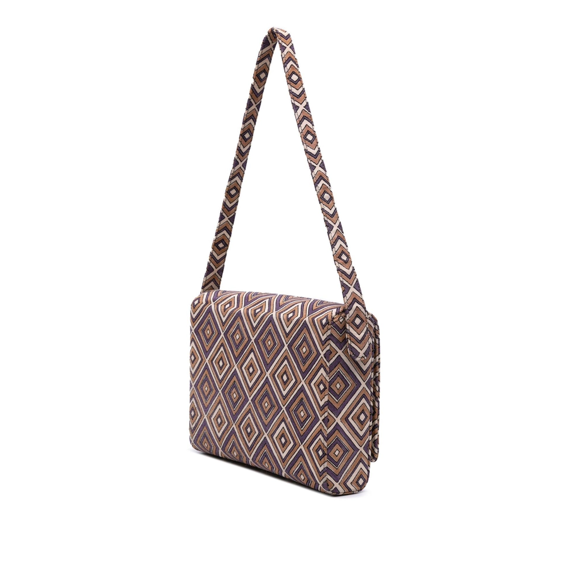 Prada Geometric Shoulder Bag Canvas