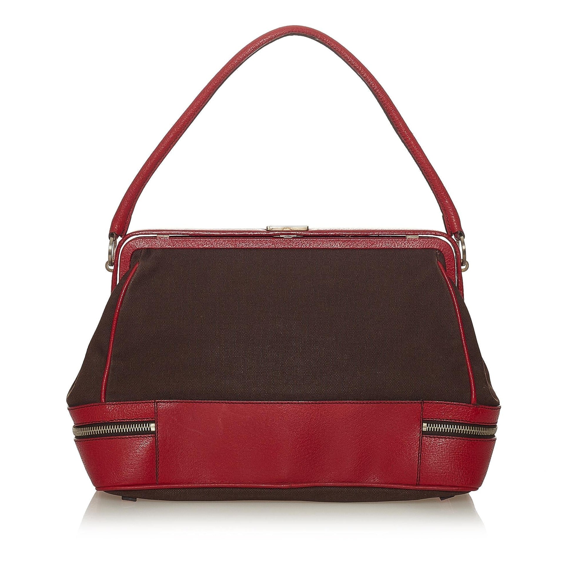 Prada Handbag Shg Canvas Satchel Bag Handbag Shg 27631