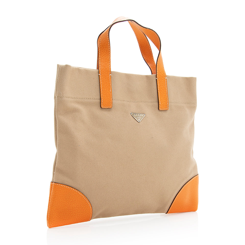 Prada Tote Shf Canvas Small Tote Bag