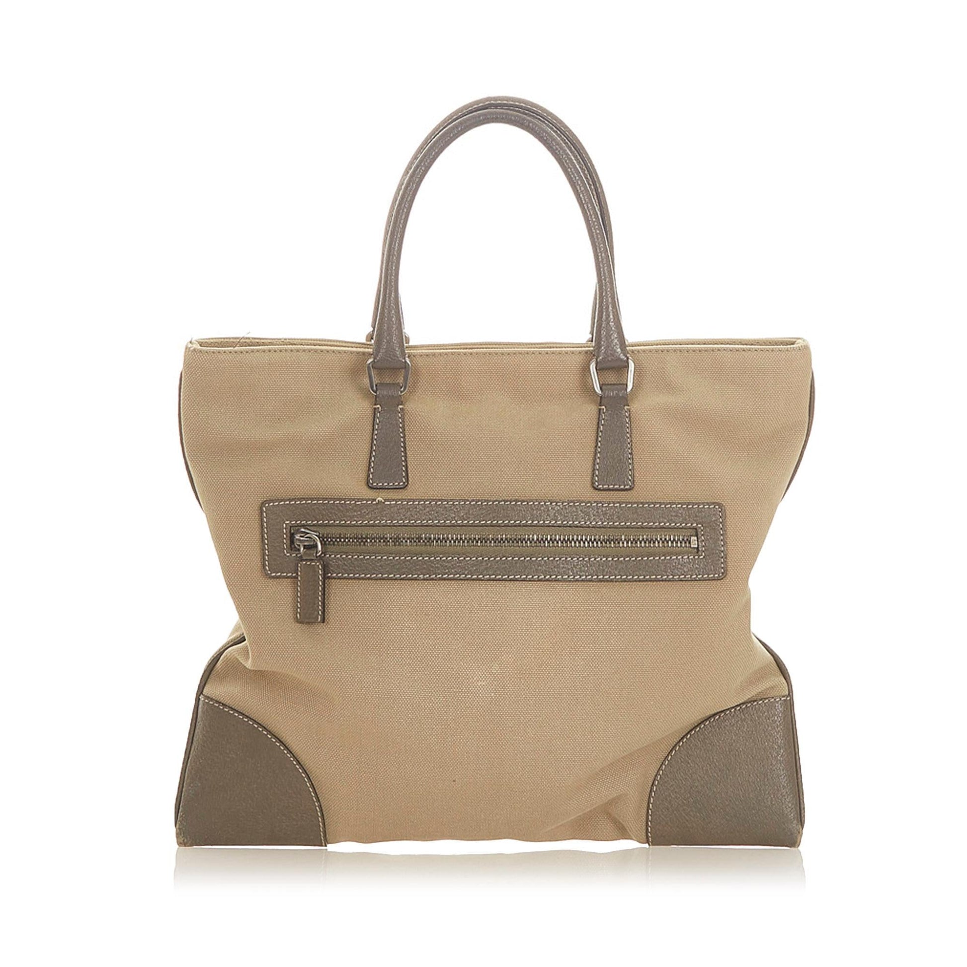 Prada Tote Bag Shg Canvas