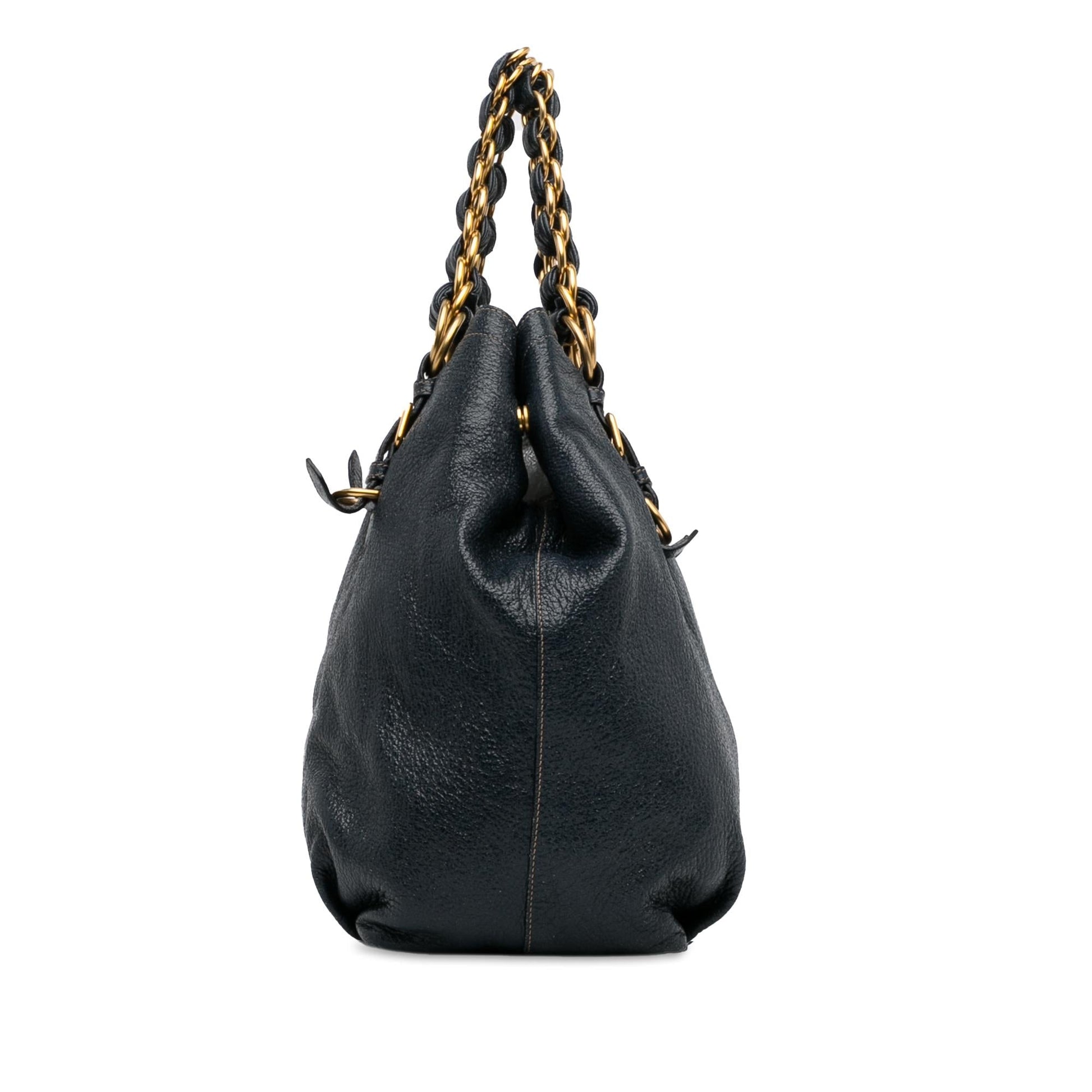 Prada Cervo Lux Tote Shg 8Kccg2 Chain Tote Bag