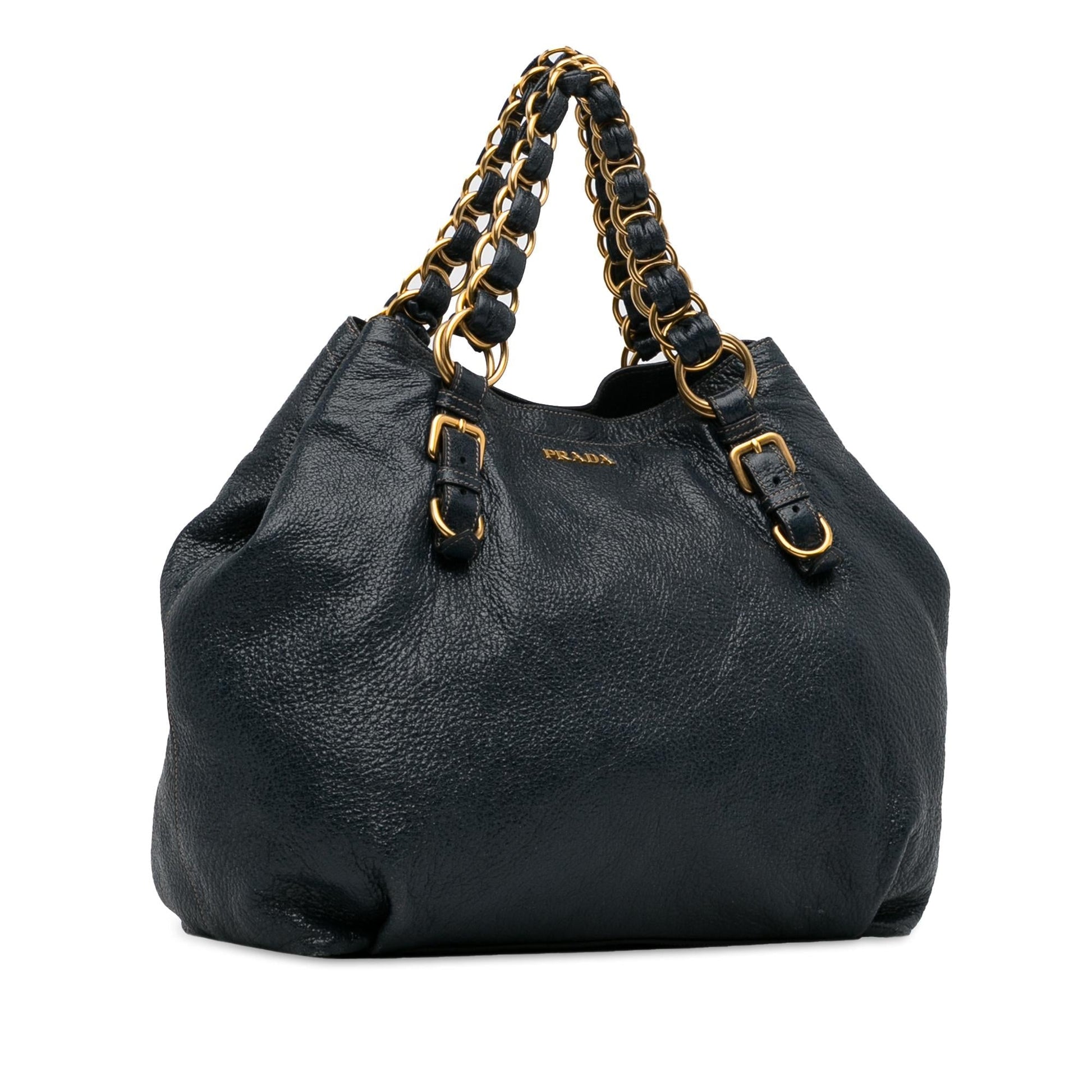 Prada Cervo Lux Tote Shg 8Kccg2 Chain Tote Bag