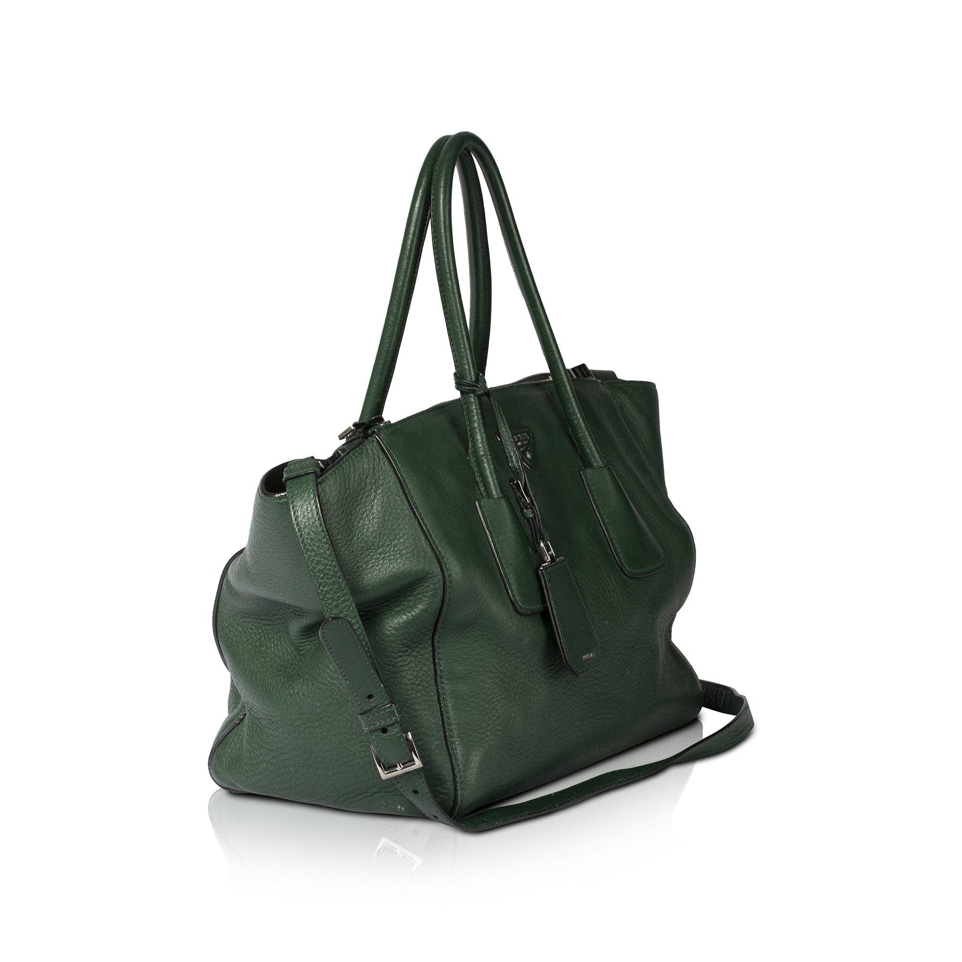 Prada Cervo Twin Pocket Tote Handbag Tote Bag
