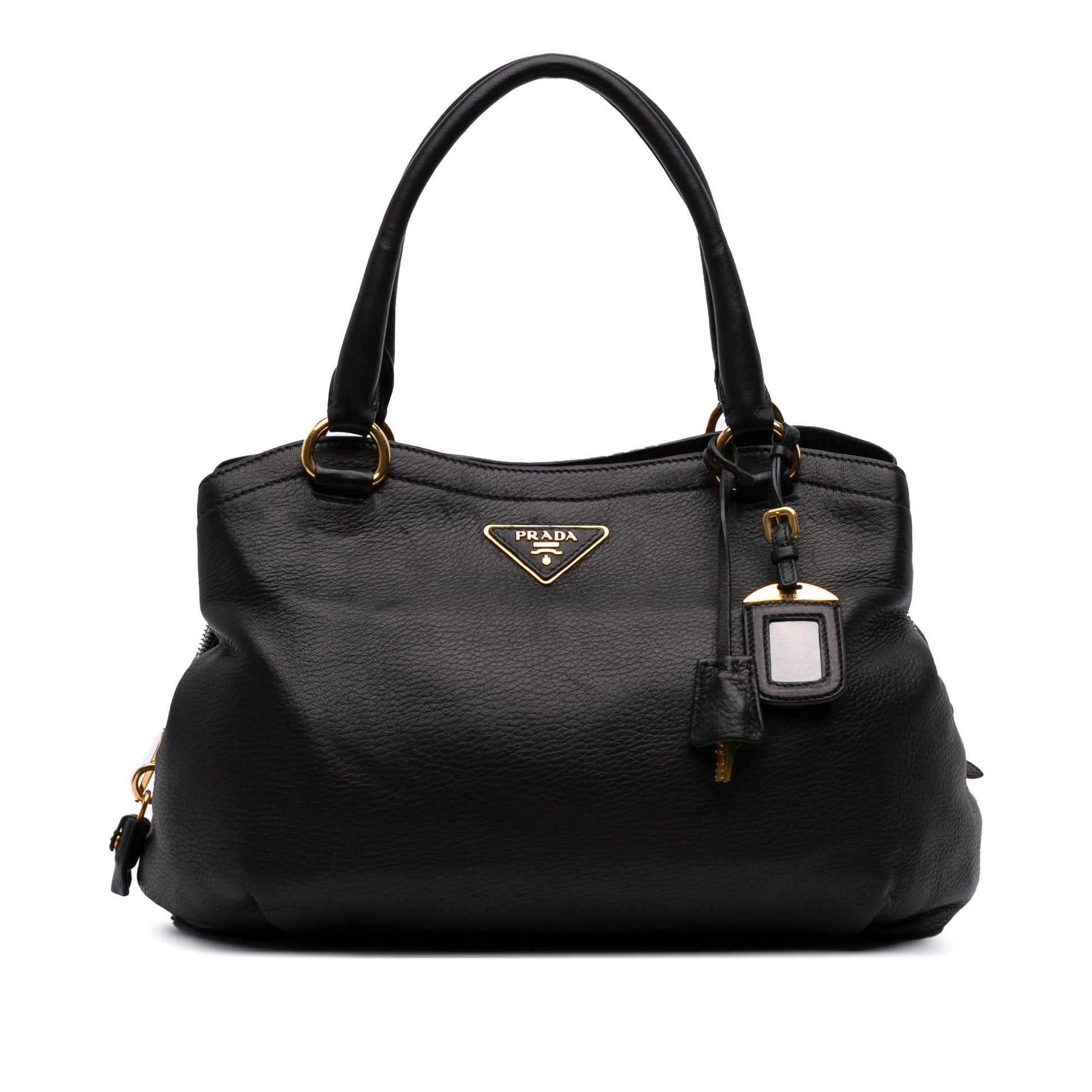 Prada Cervo Tote Zip Tote Bag