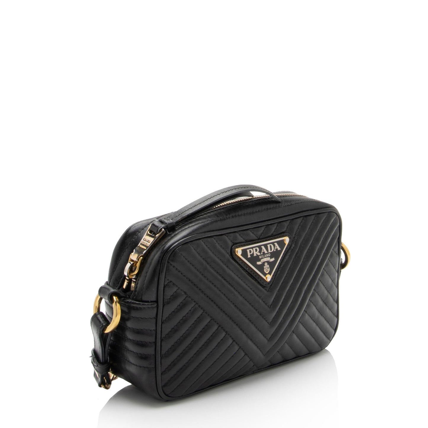 Prada Chevron Calfskin Diagramme Crossbody Bag Shf R2Ltur Small