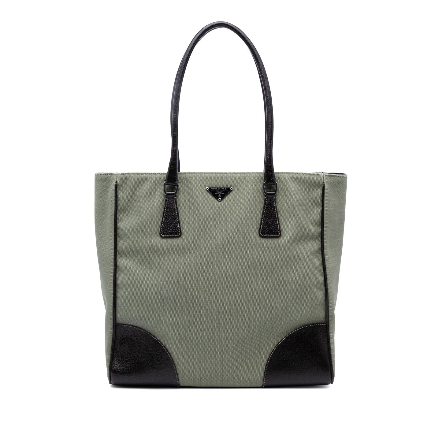 Prada Cinghiale Trimmed Canapa Tote Canvas Tote Bag