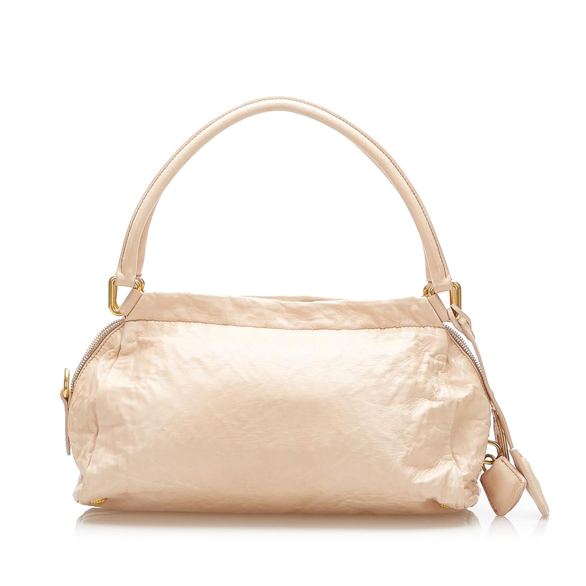 Prada Cipria Cr Uele Handbag Shg Leather Satchel Bag