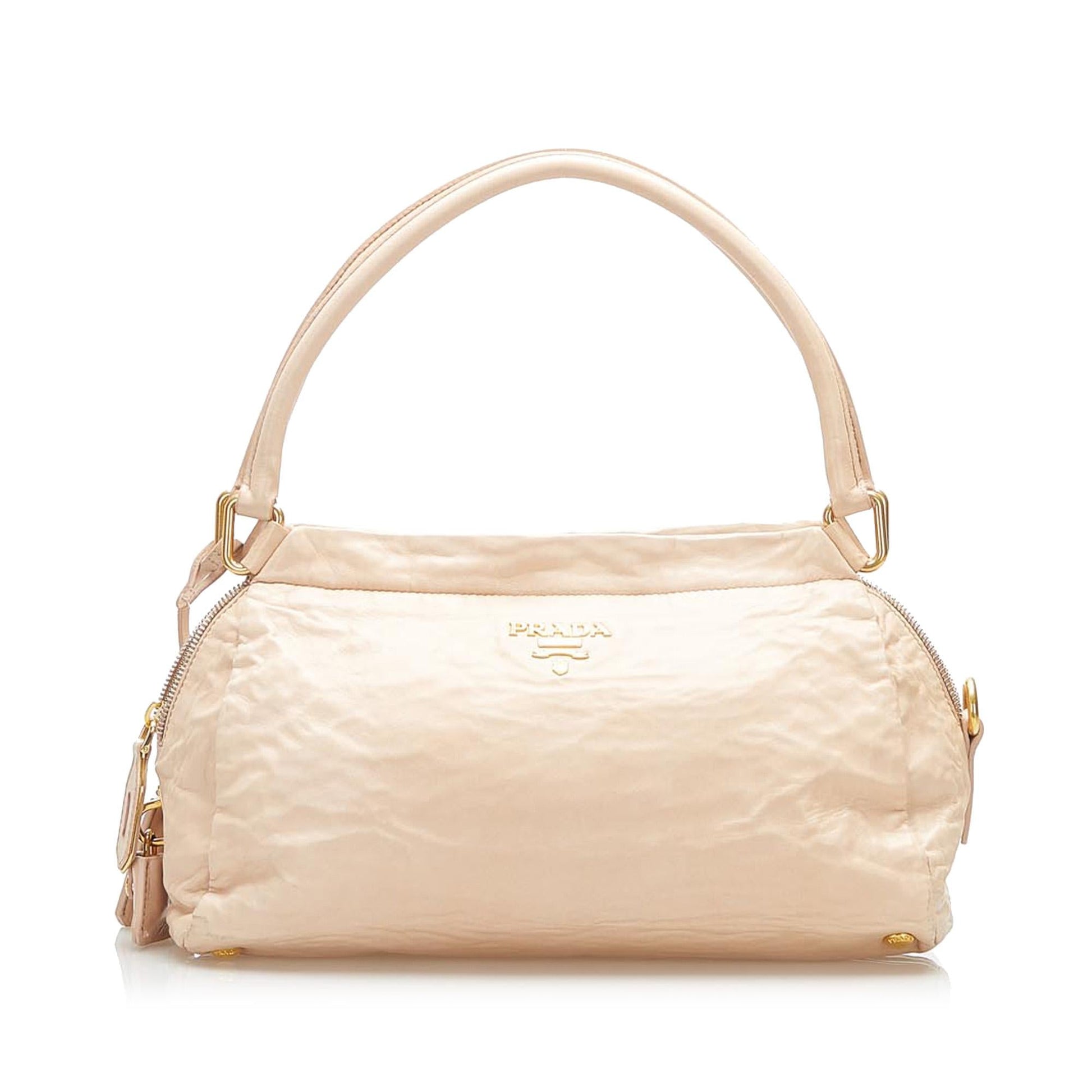 Prada Cipria Cr Uele Handbag Shg Leather Satchel Bag