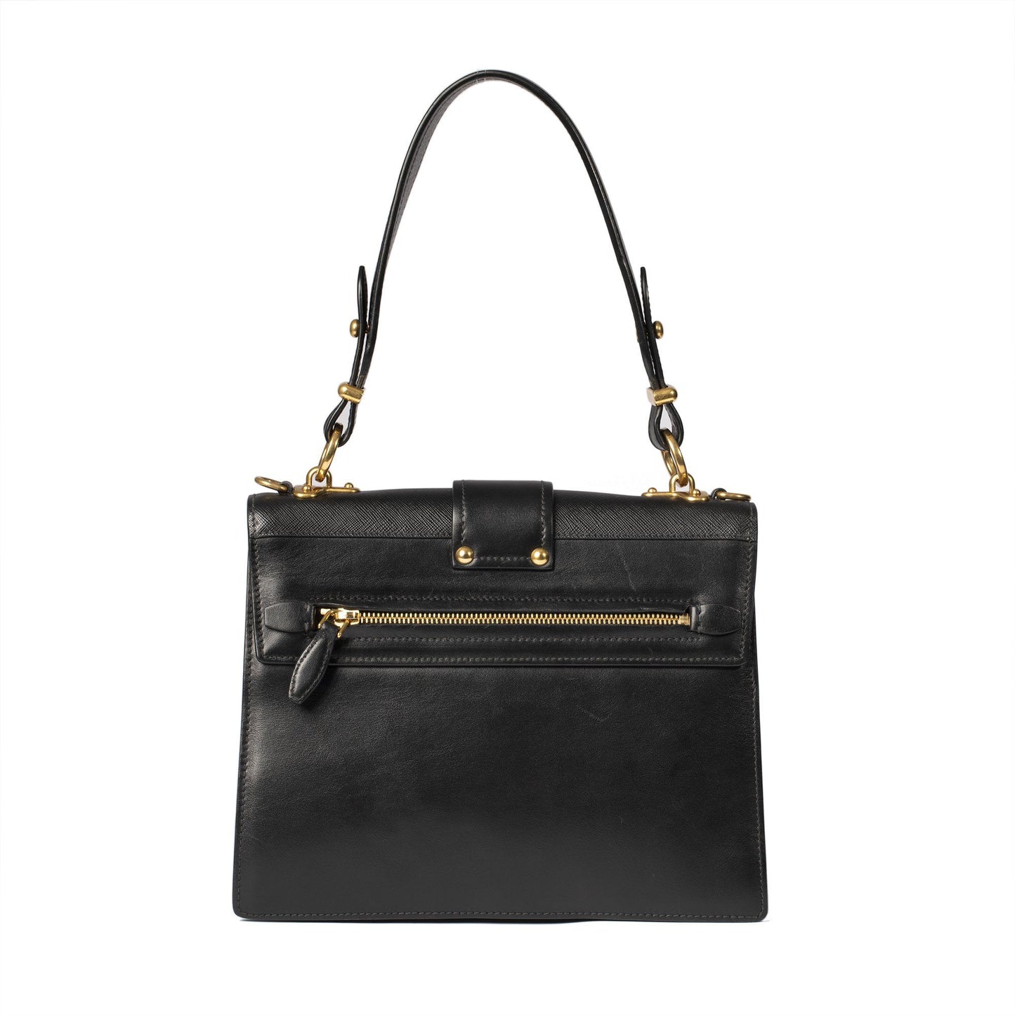 Prada City Calf Cahier Handle Bag Travel Bag