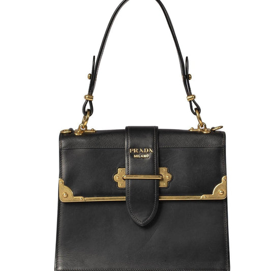 Prada City Calf Cahier Handle Bag Travel Bag
