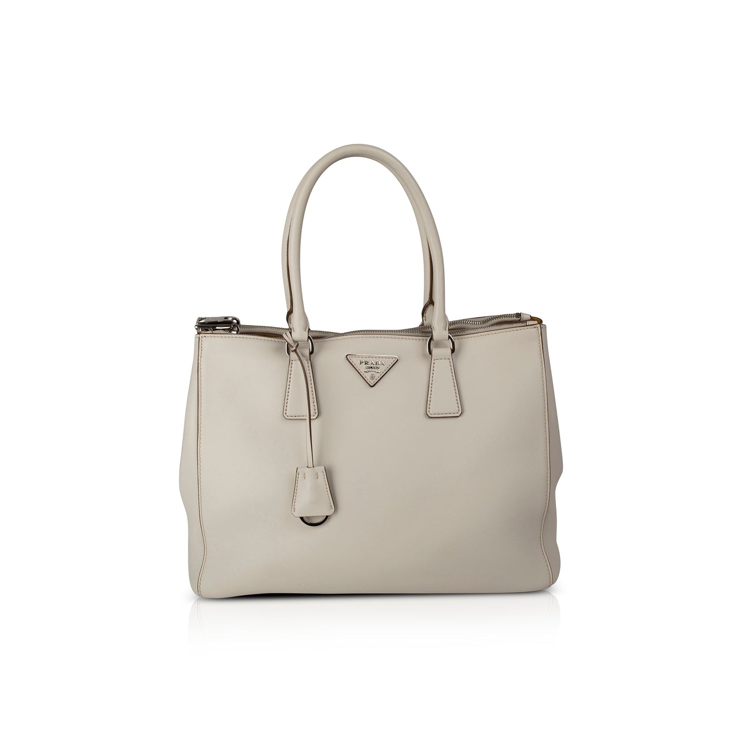 Prada City Calf Double Zip Galleria Tote Handbag Tote Bag