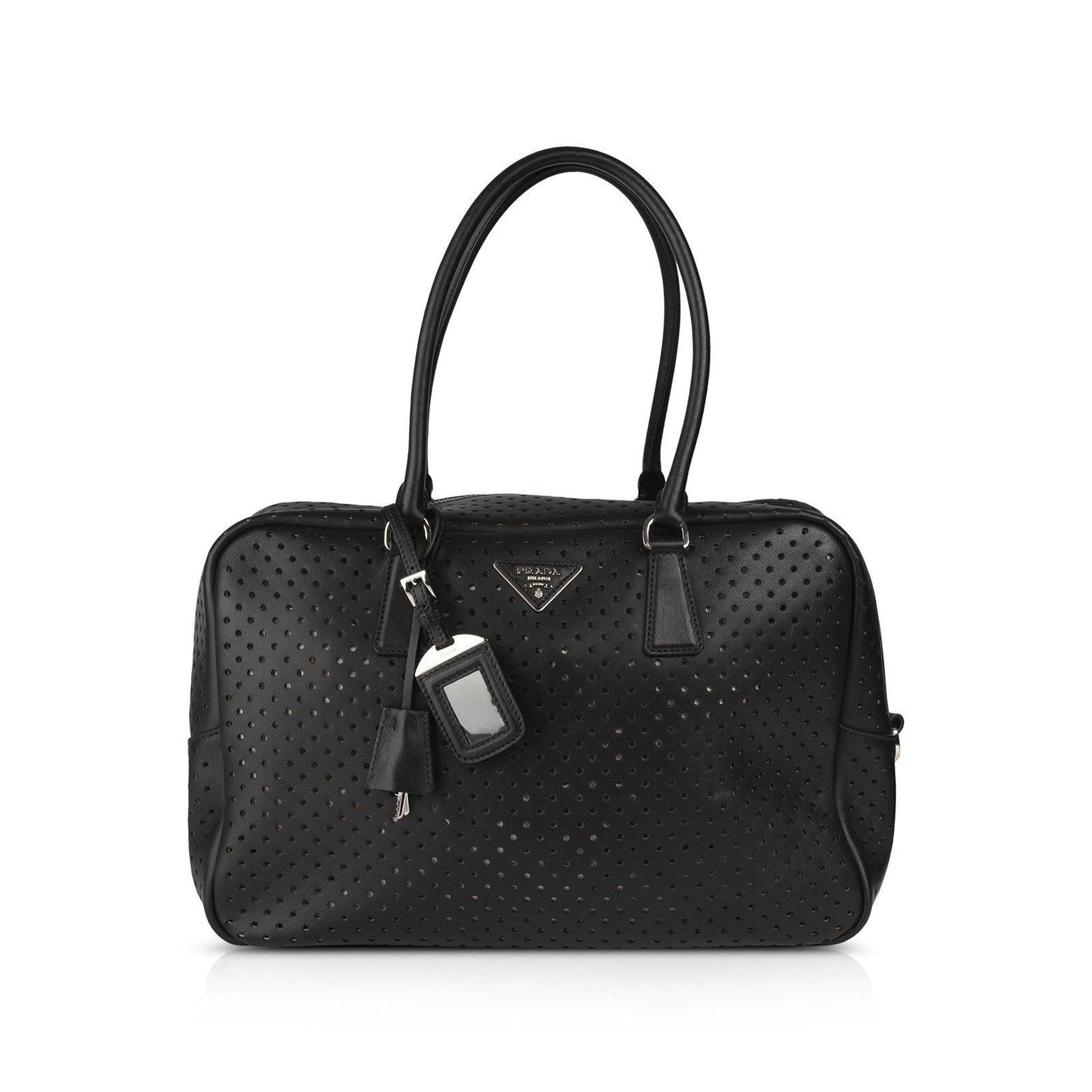 Prada City Calf Fori Bauletto Bag Travel Bag