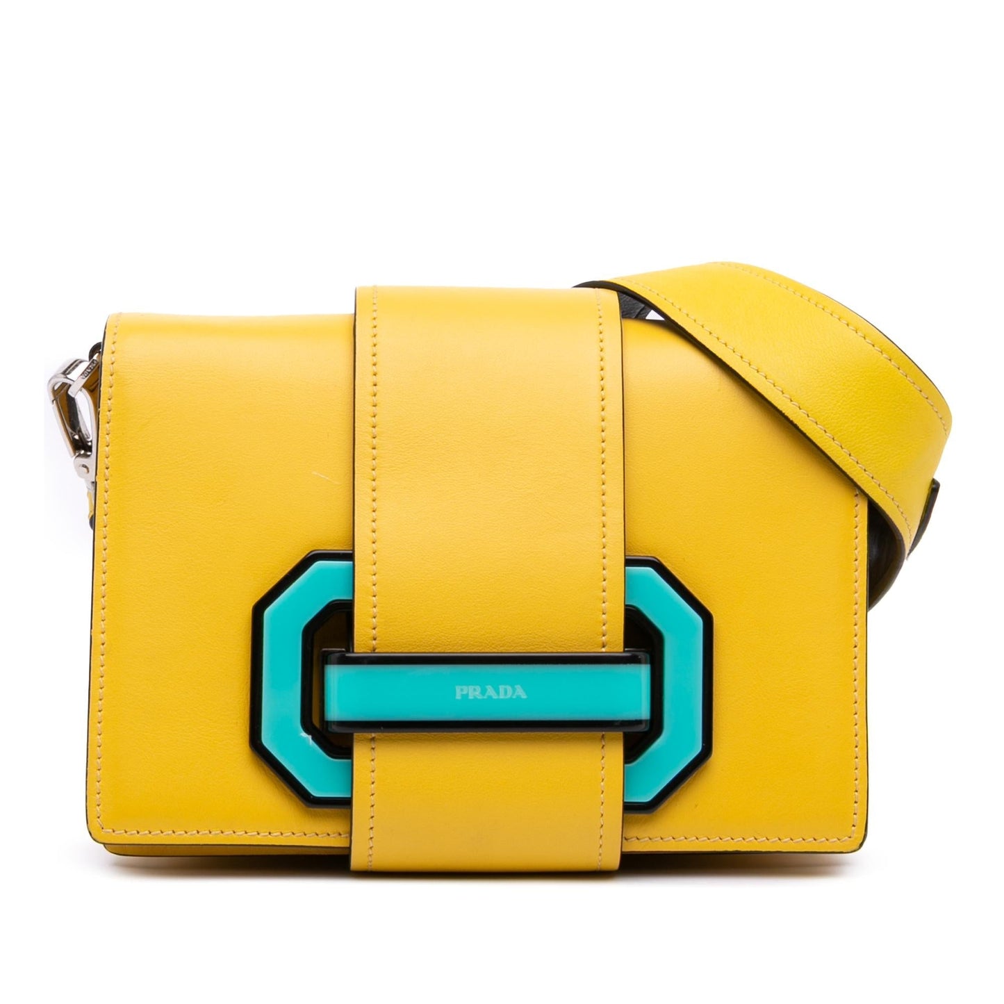 Prada City Calf Plex Ribbon Crossbody Crossbody Bag