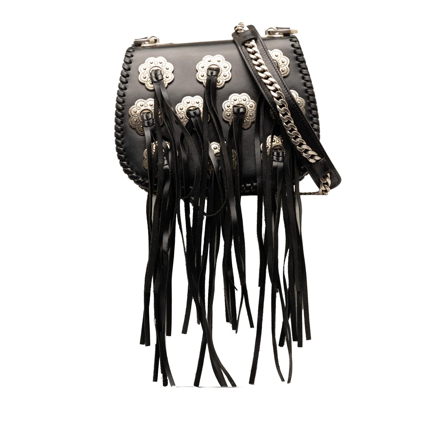 Prada City Calf Whipstitch Fringe Saddle Bag Shg Uqwvtr Crossbody Bag