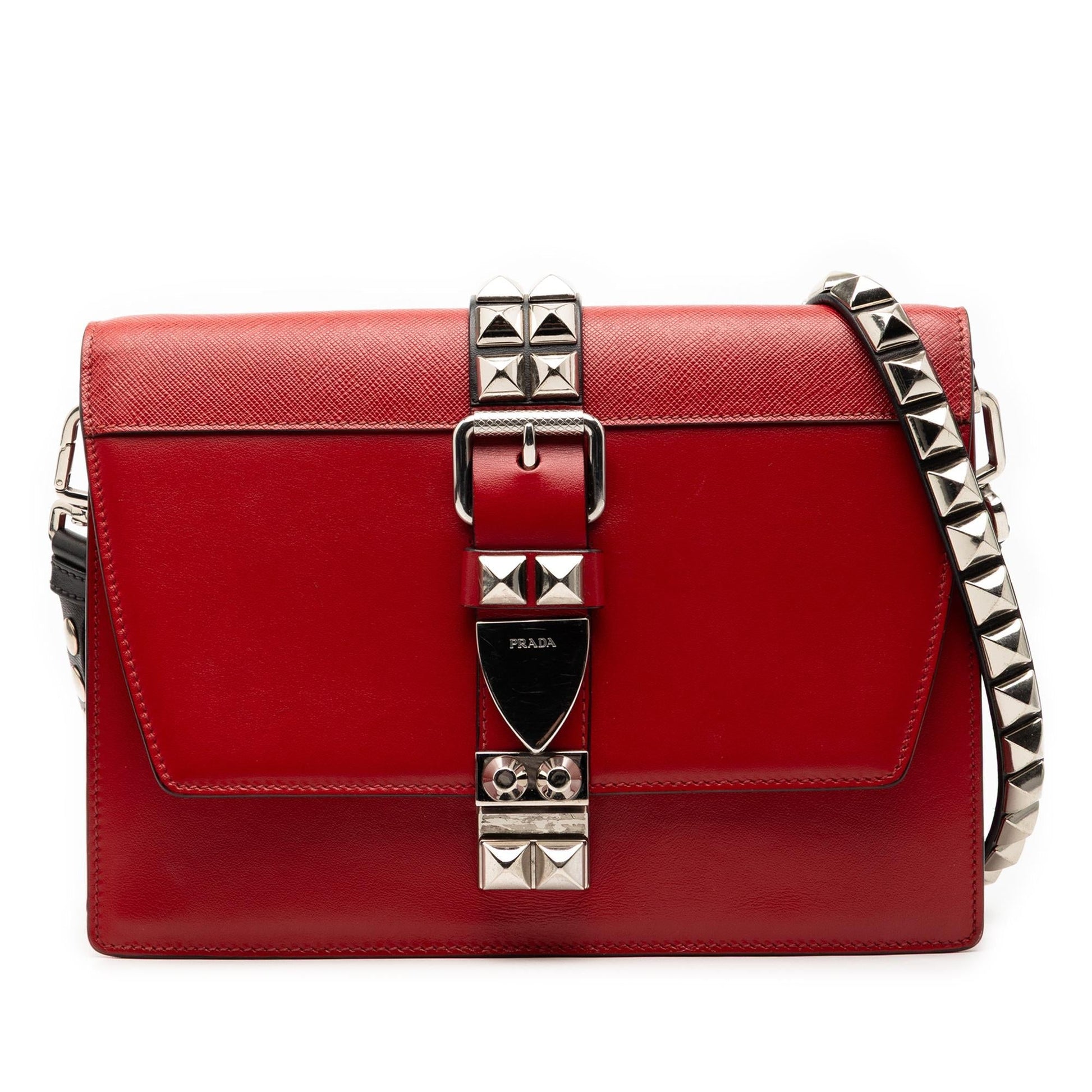 Prada City Calf And Elektra Crossbody Saffiano Crossbody Bag