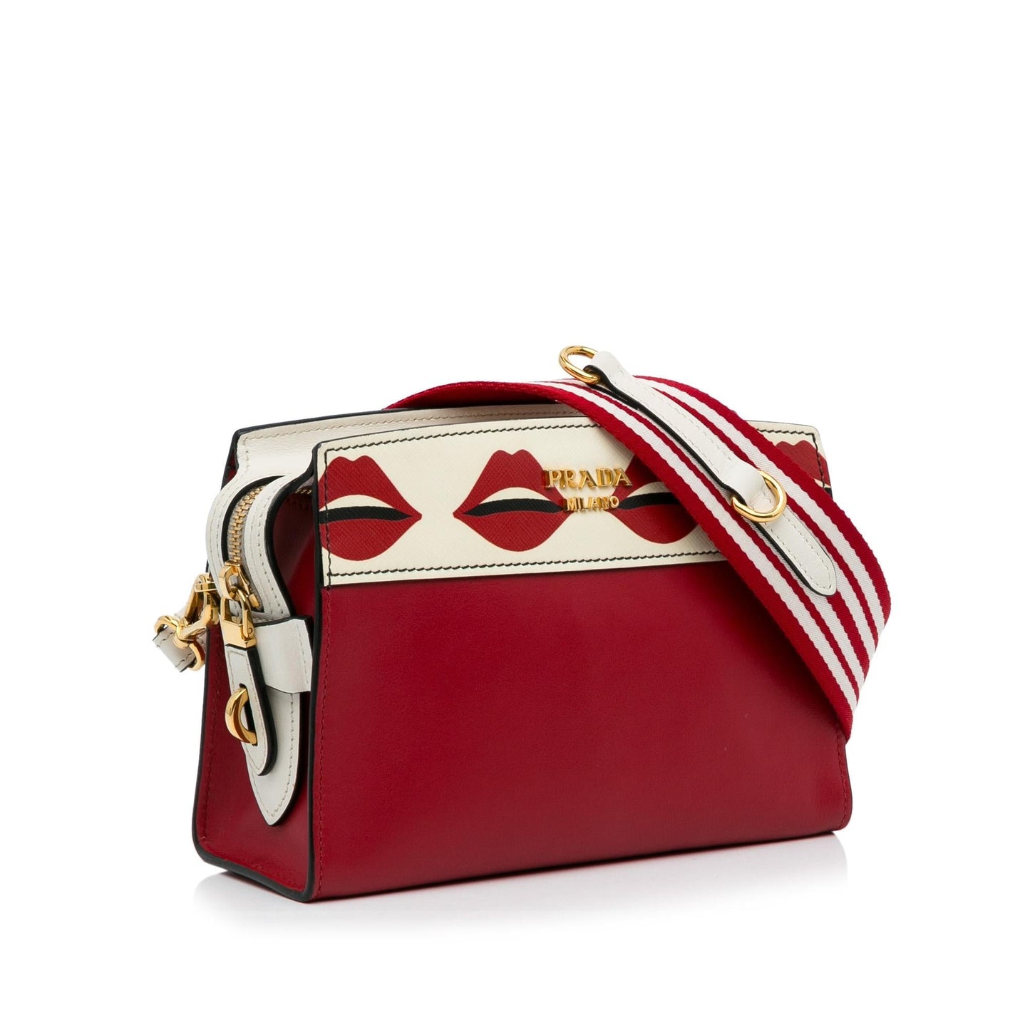 Prada City Calf And Lip Print Esplanade Shg Swq2Se Saffiano Crossbody Bag