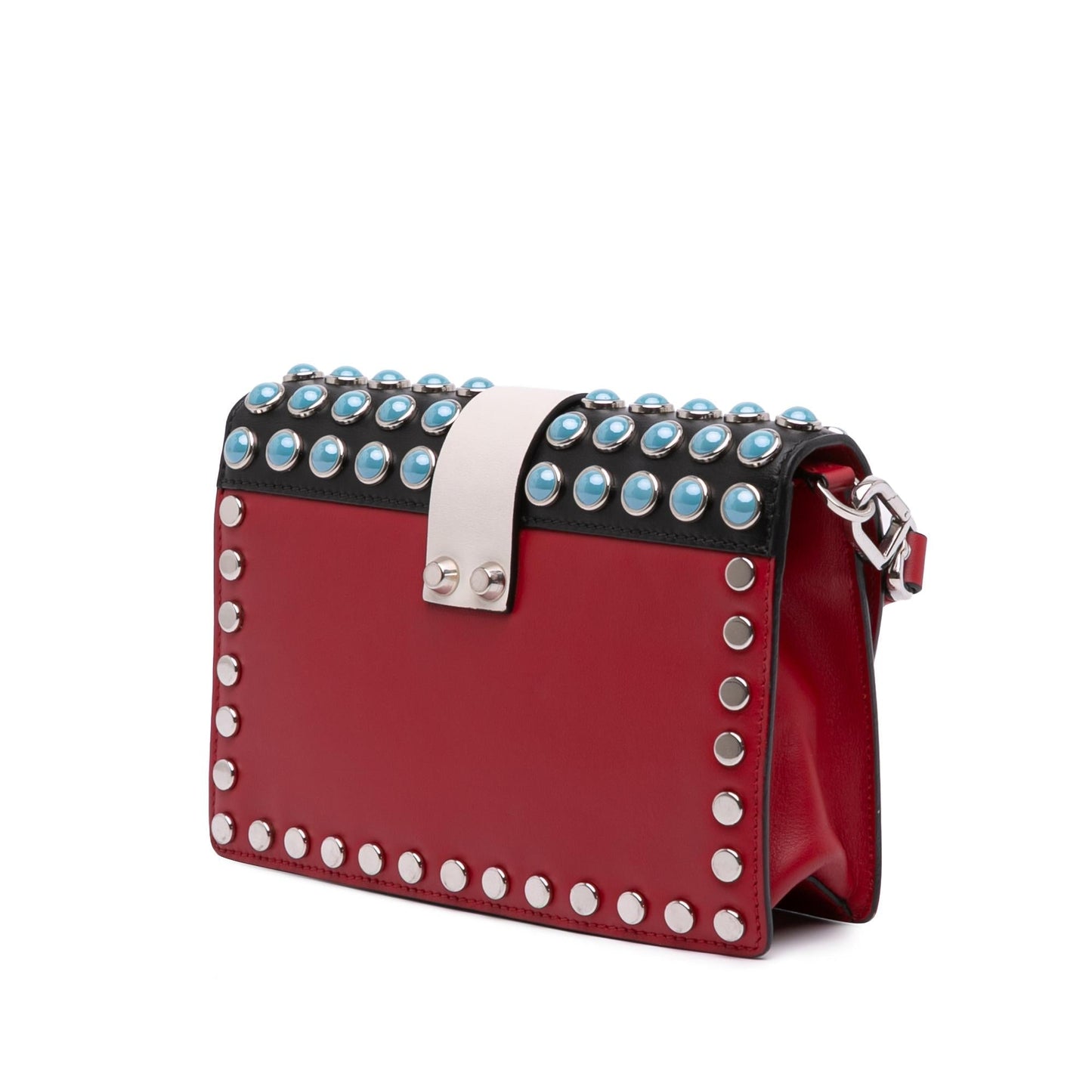 Prada City Calfskin Comic Print Studded Elektra Crossbody Crossbody Bag