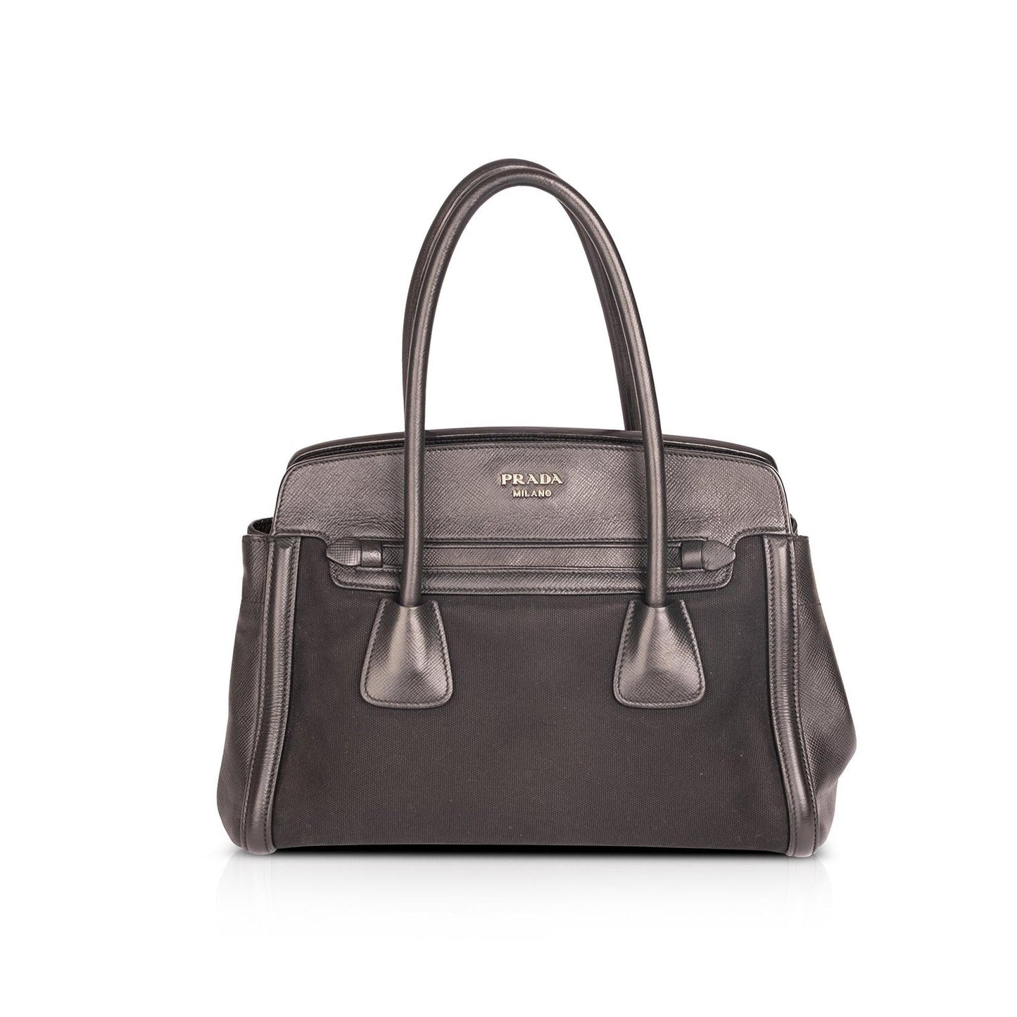Prada Corda Canapa And Saffiano Top Handle Bag Travel Bag