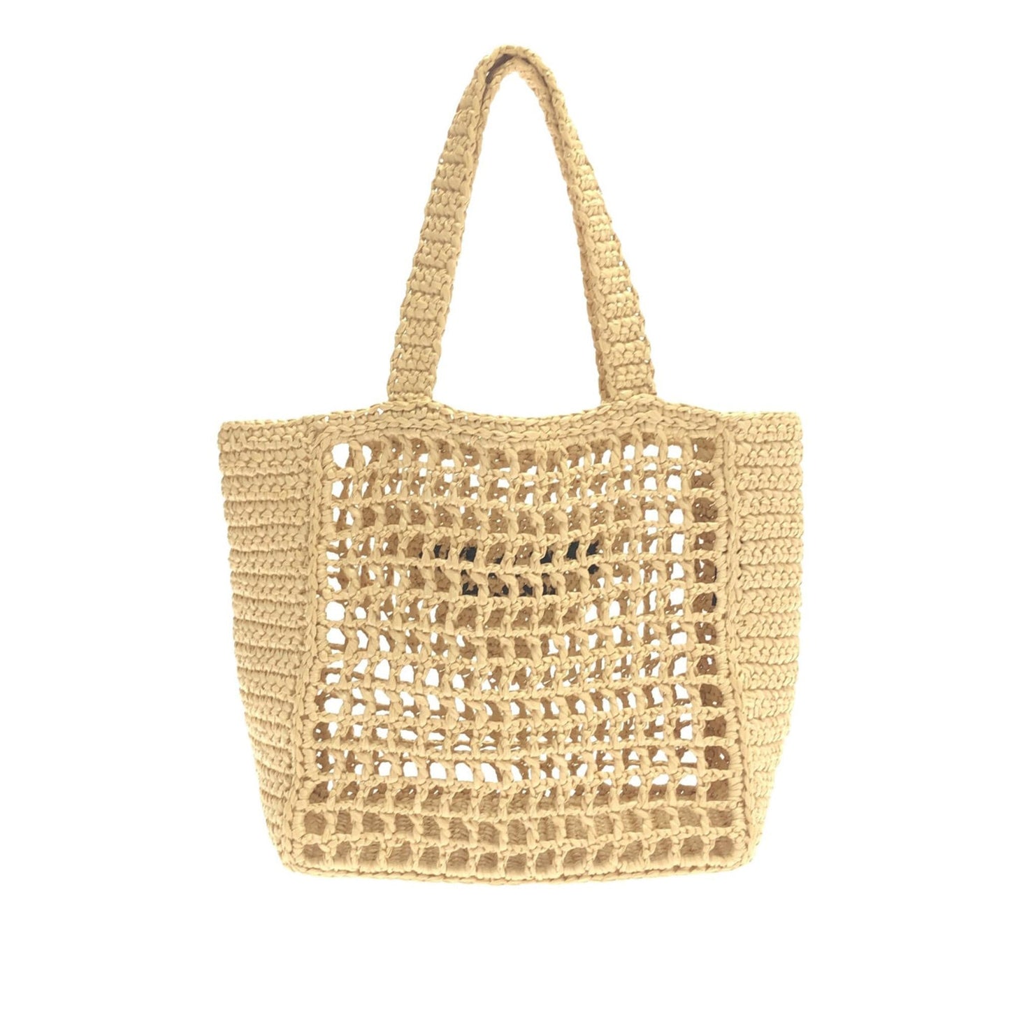 Prada Crochet Tote Shg Pyxgqu Raffia Logo Tote Bag