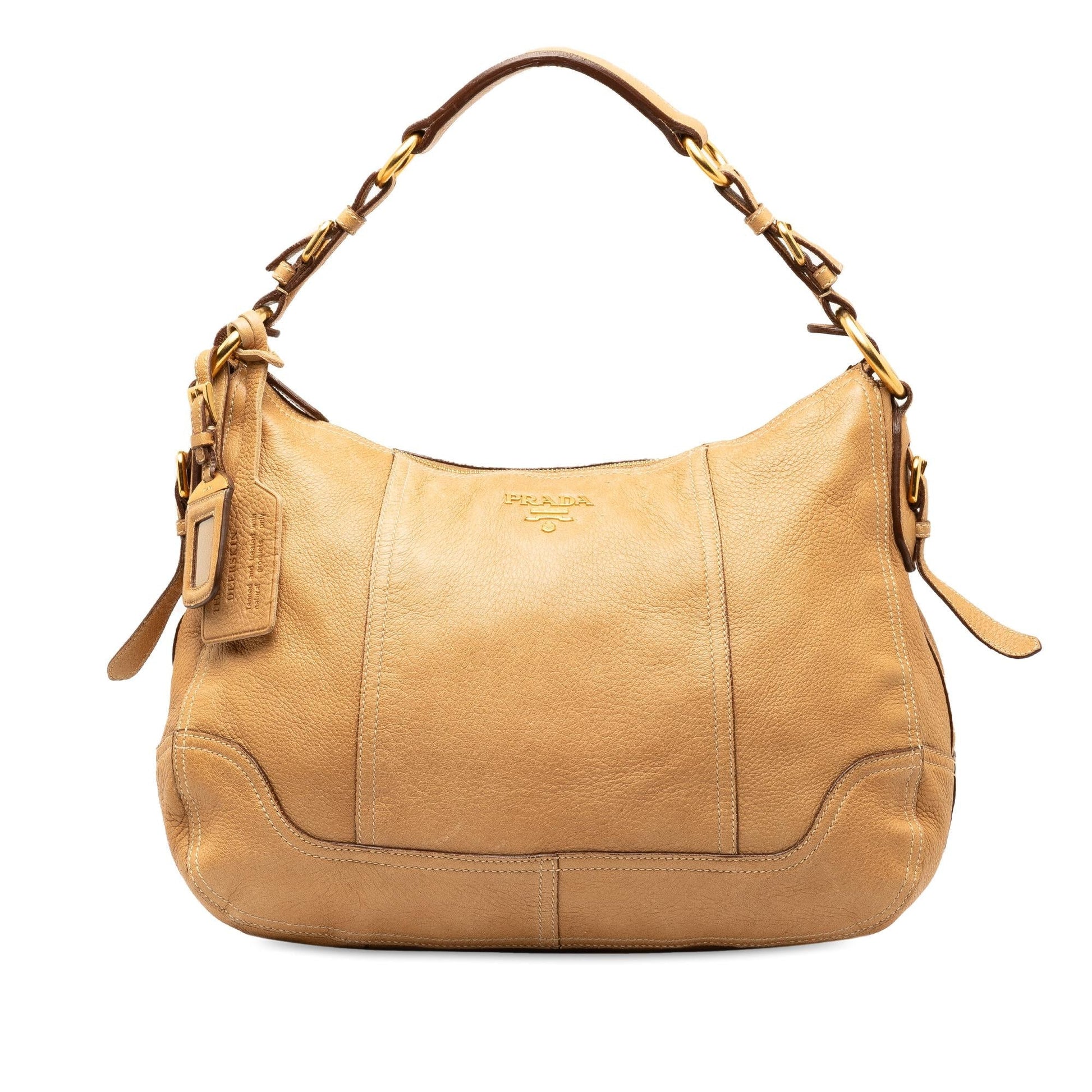 Prada Deerskin Shoulder Bag Shg Ywnnyj Leather