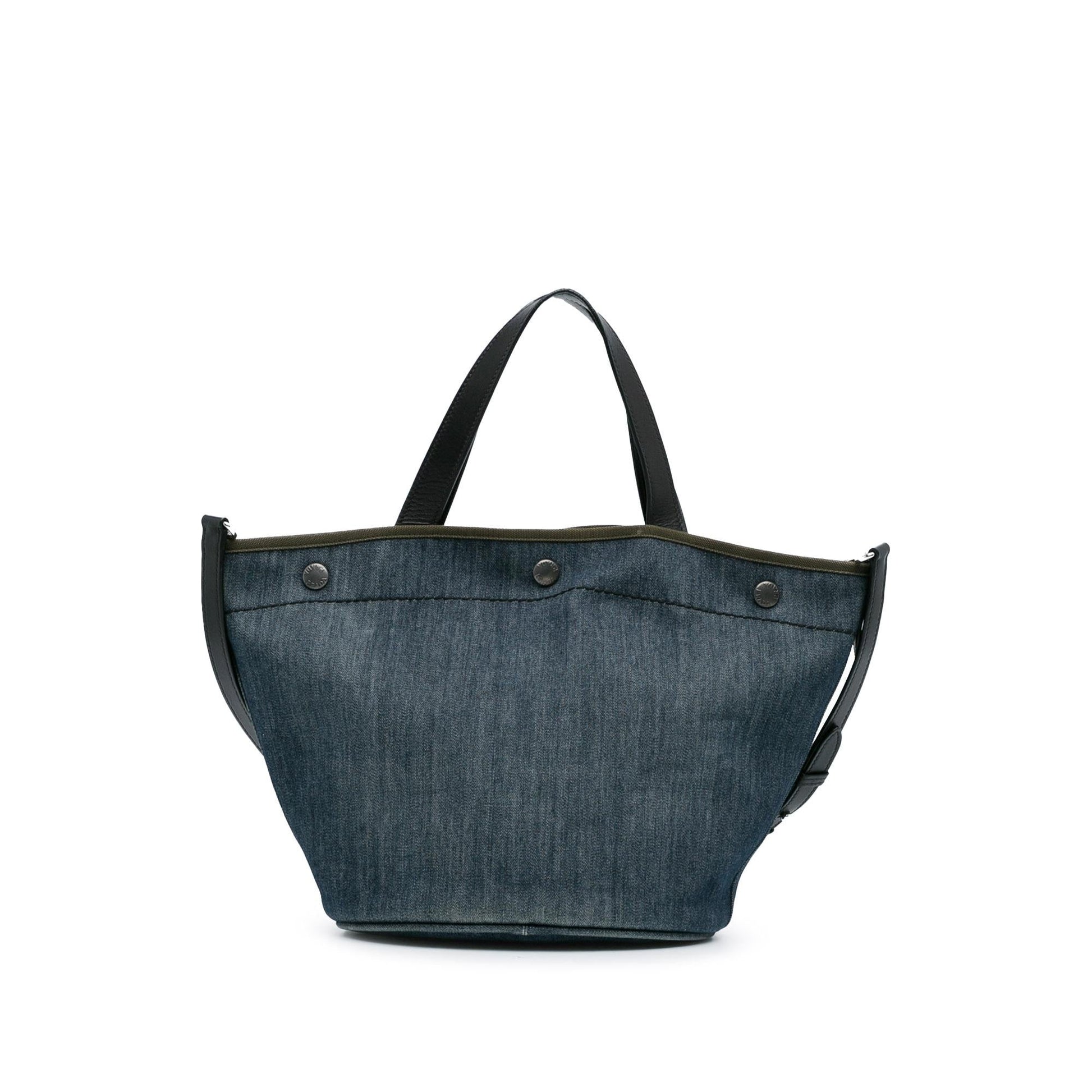 Prada Satchel Shg Fjqmz0 Denim Logo Satchel Bag