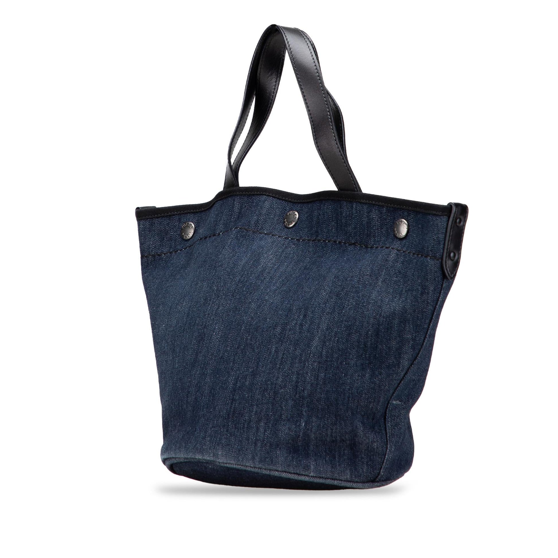 Prada Satchel Denim Logo Satchel Bag