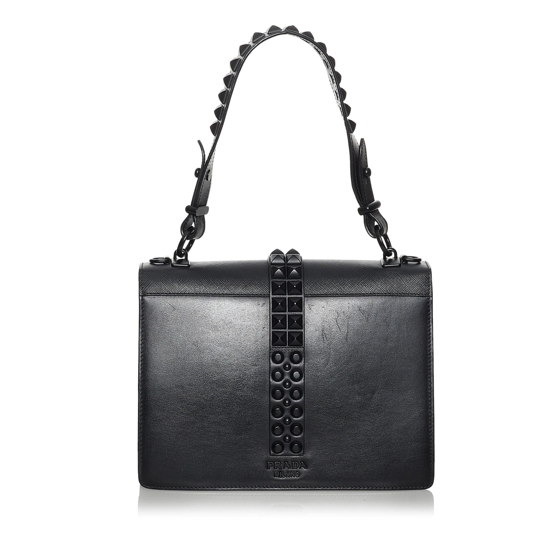 Prada Elektra Satchel Shg Leather Satchel Bag