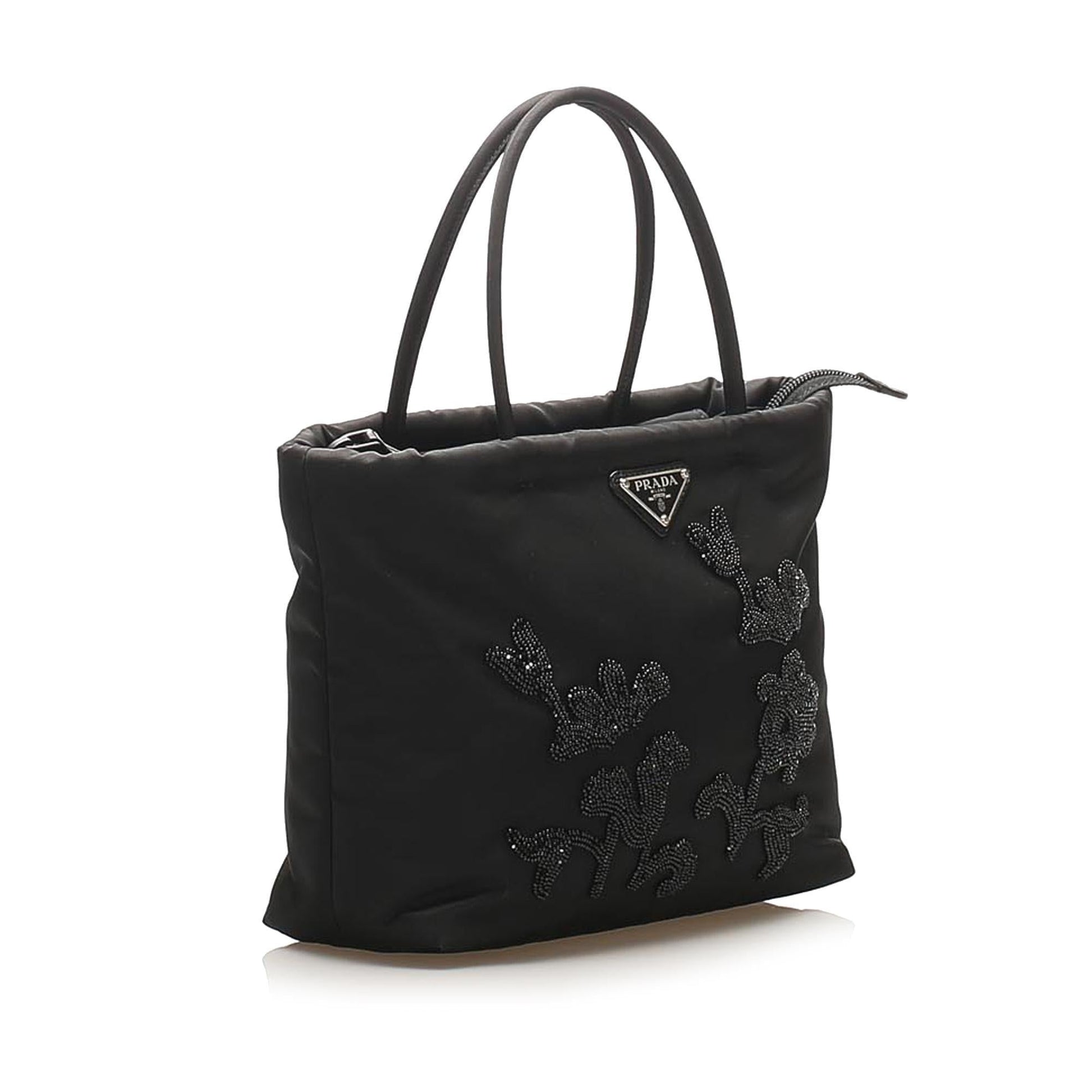 Prada Tessuto Tote Bag Embroidered