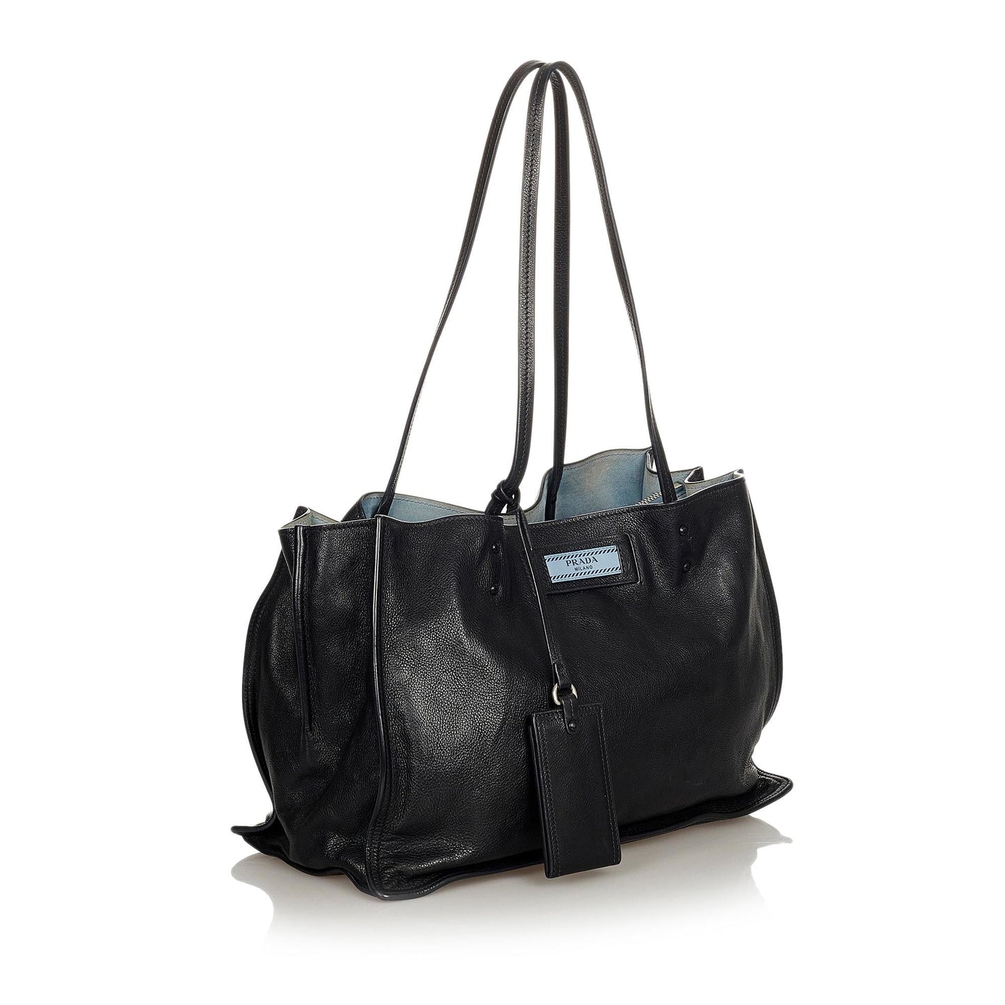 Chanel Prada Etiquette Tote Bag Shg Leather