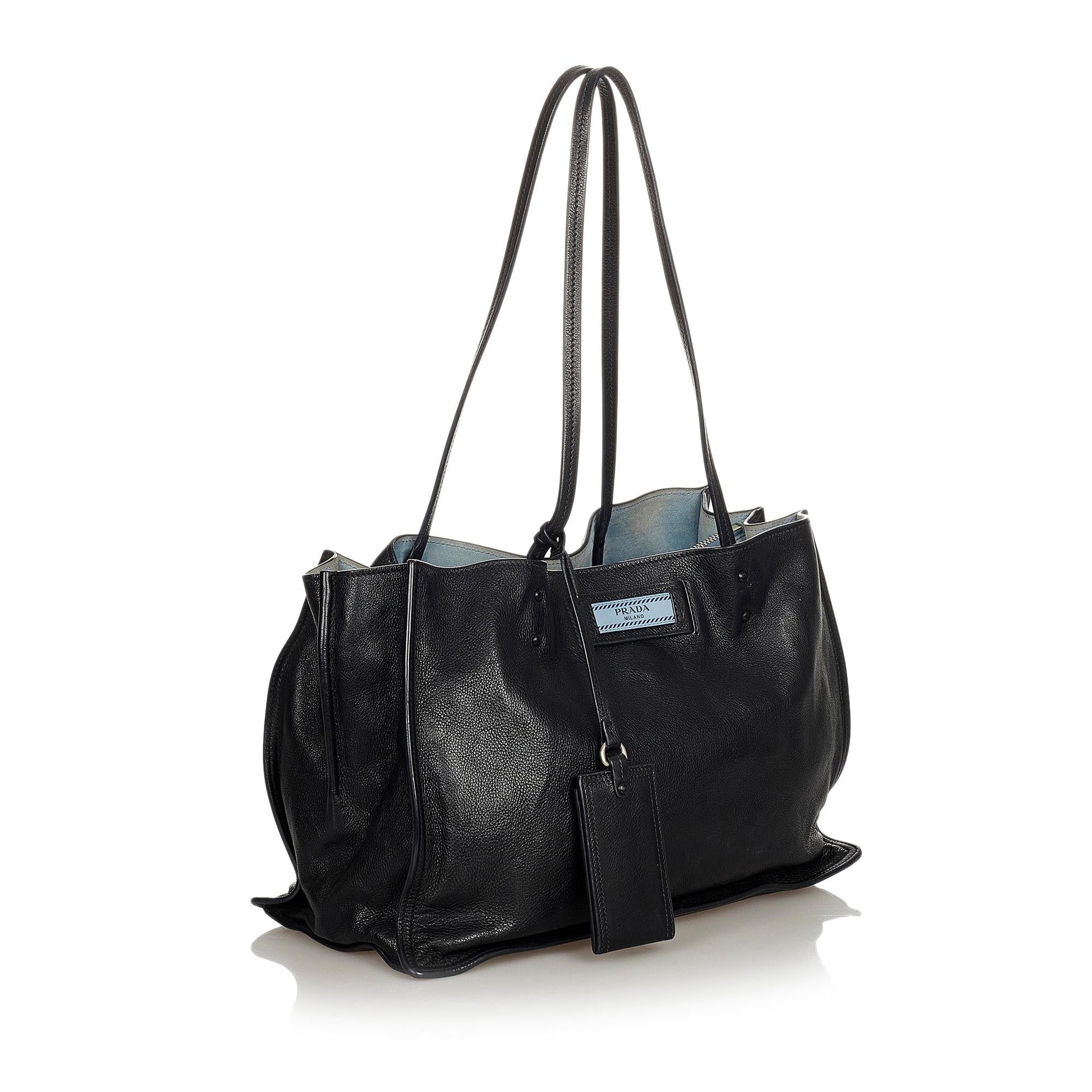 Chanel Prada Etiquette Tote Bag Shg Leather