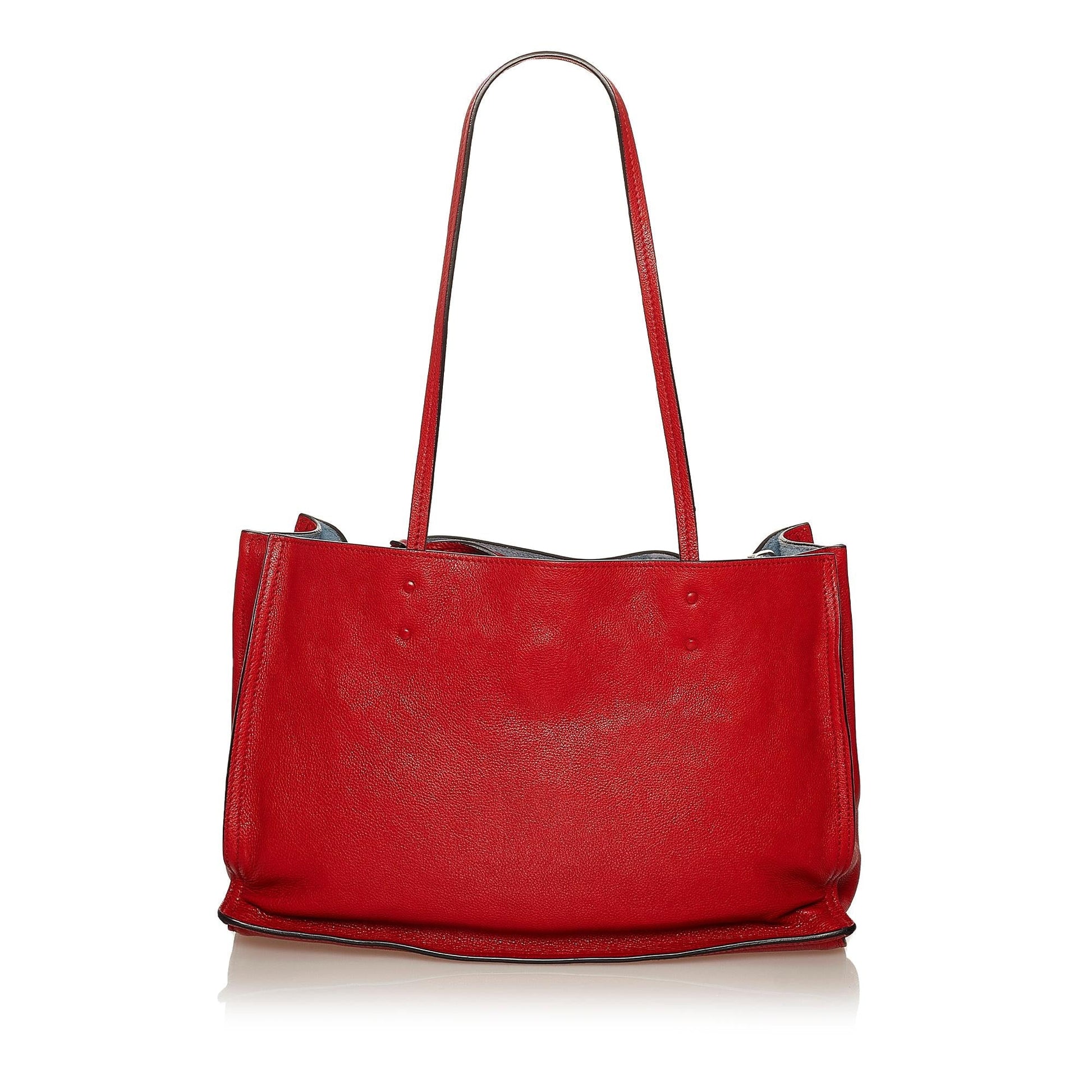 Prada Etiquette Tote Bag Shg Leather