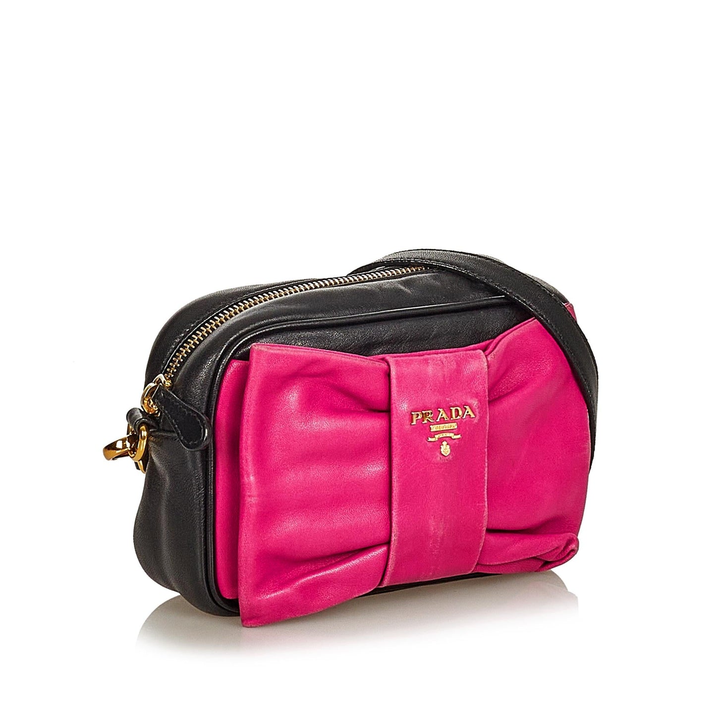 Prada Fiocco Bow Crossbody Bag Shg Leather