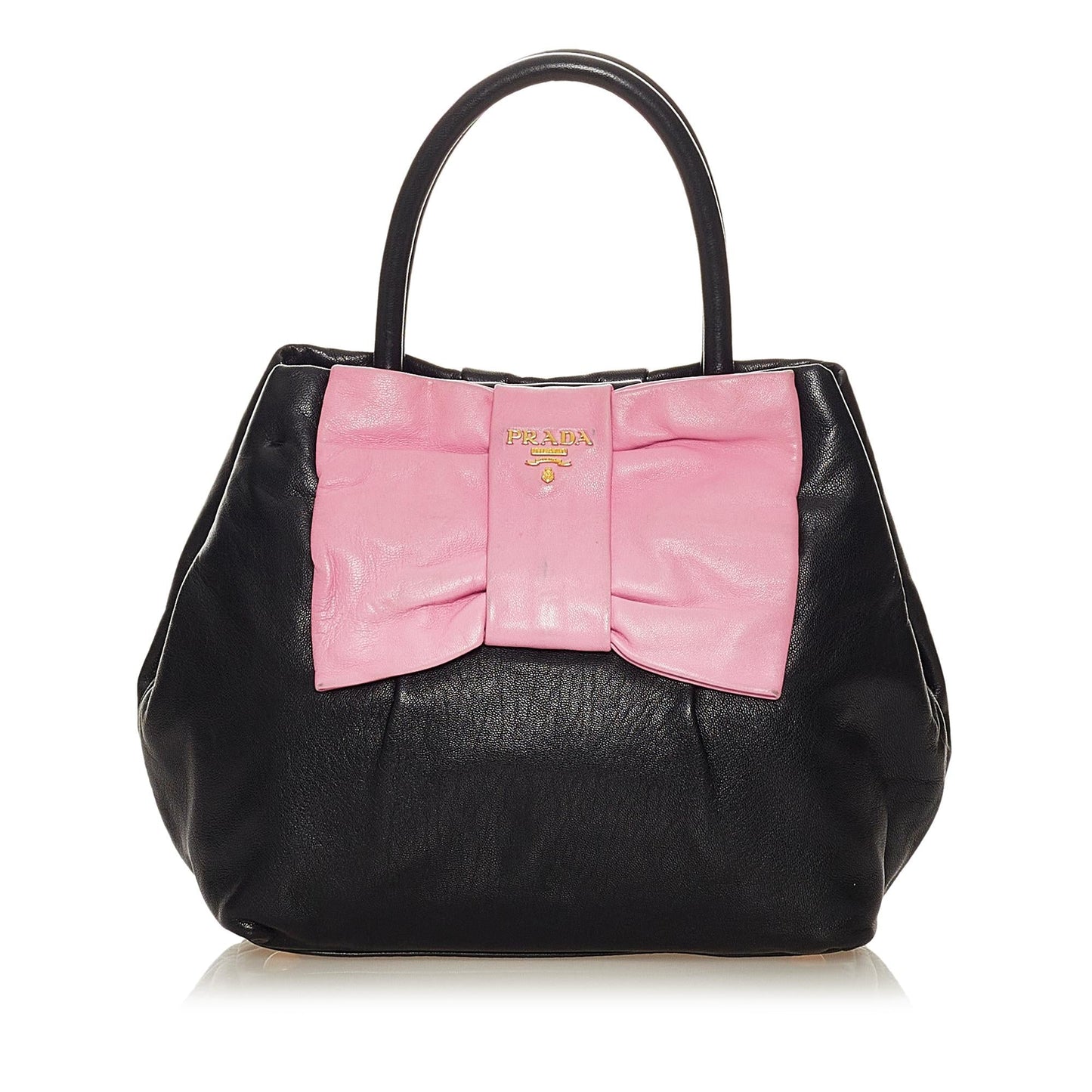 Prada Fiocco Bow Satchel Shg Leather Satchel Bag