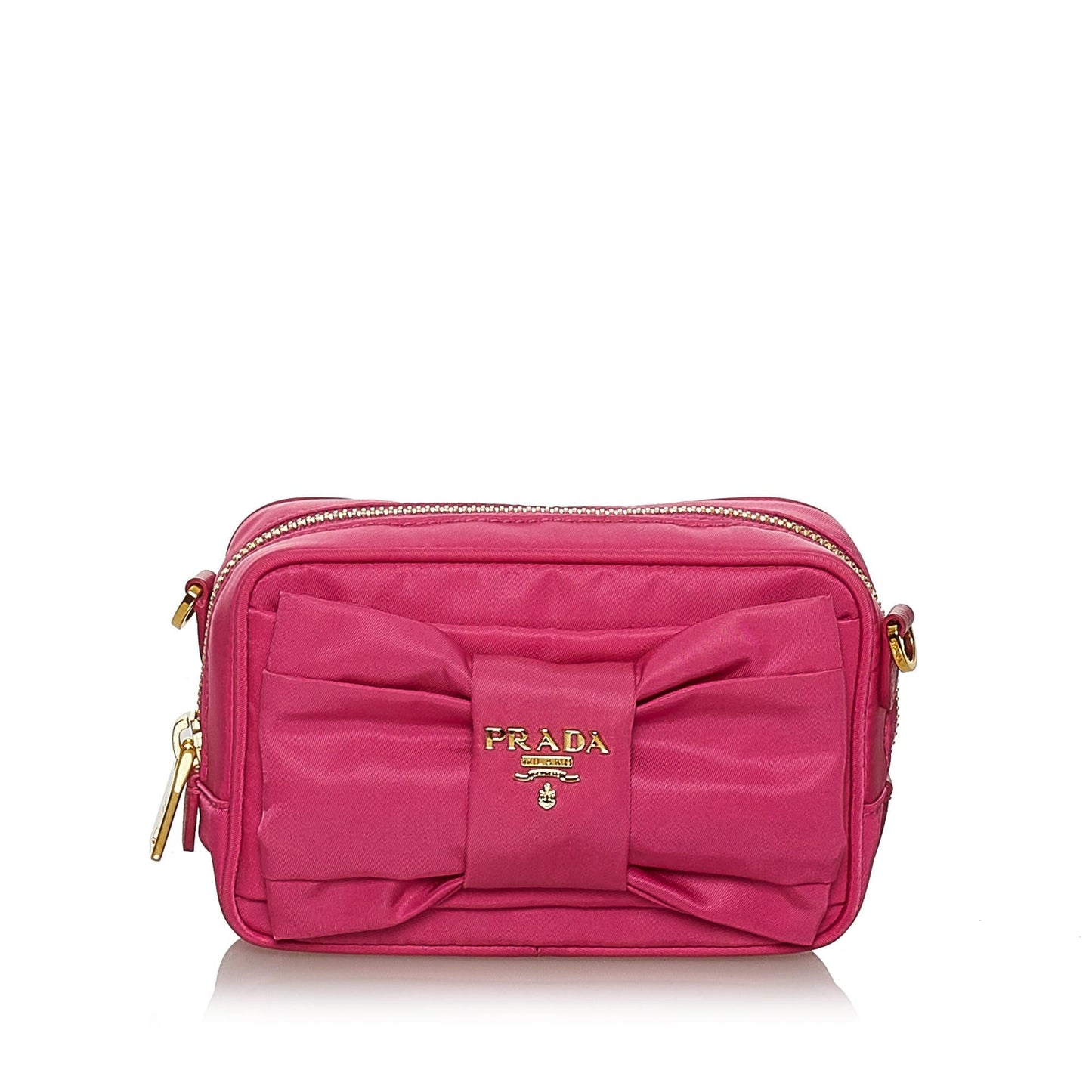 Prada Fiocco Bow Tessuto Crossbody Bag Shg